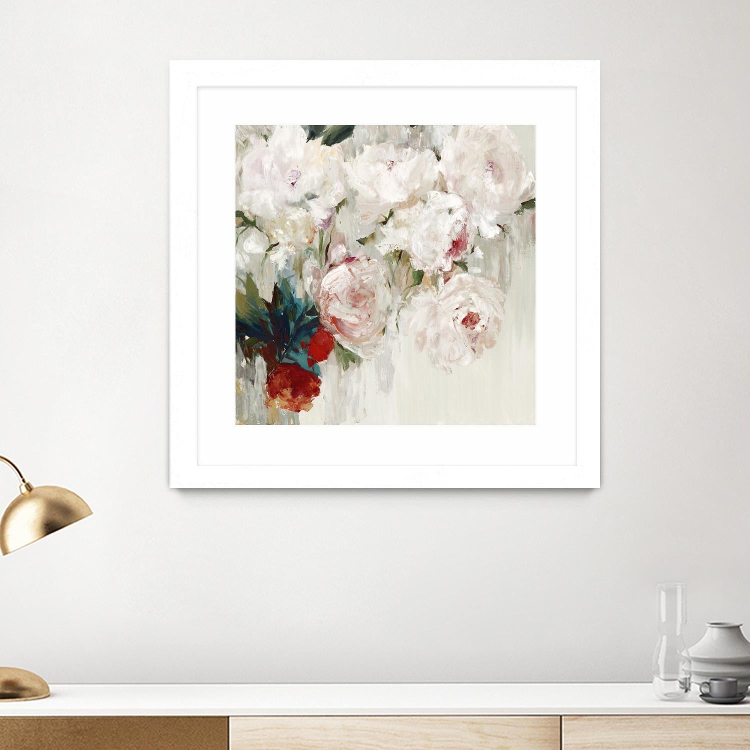 Bog Bouquette II by Ella K on GIANT ART - beige floral