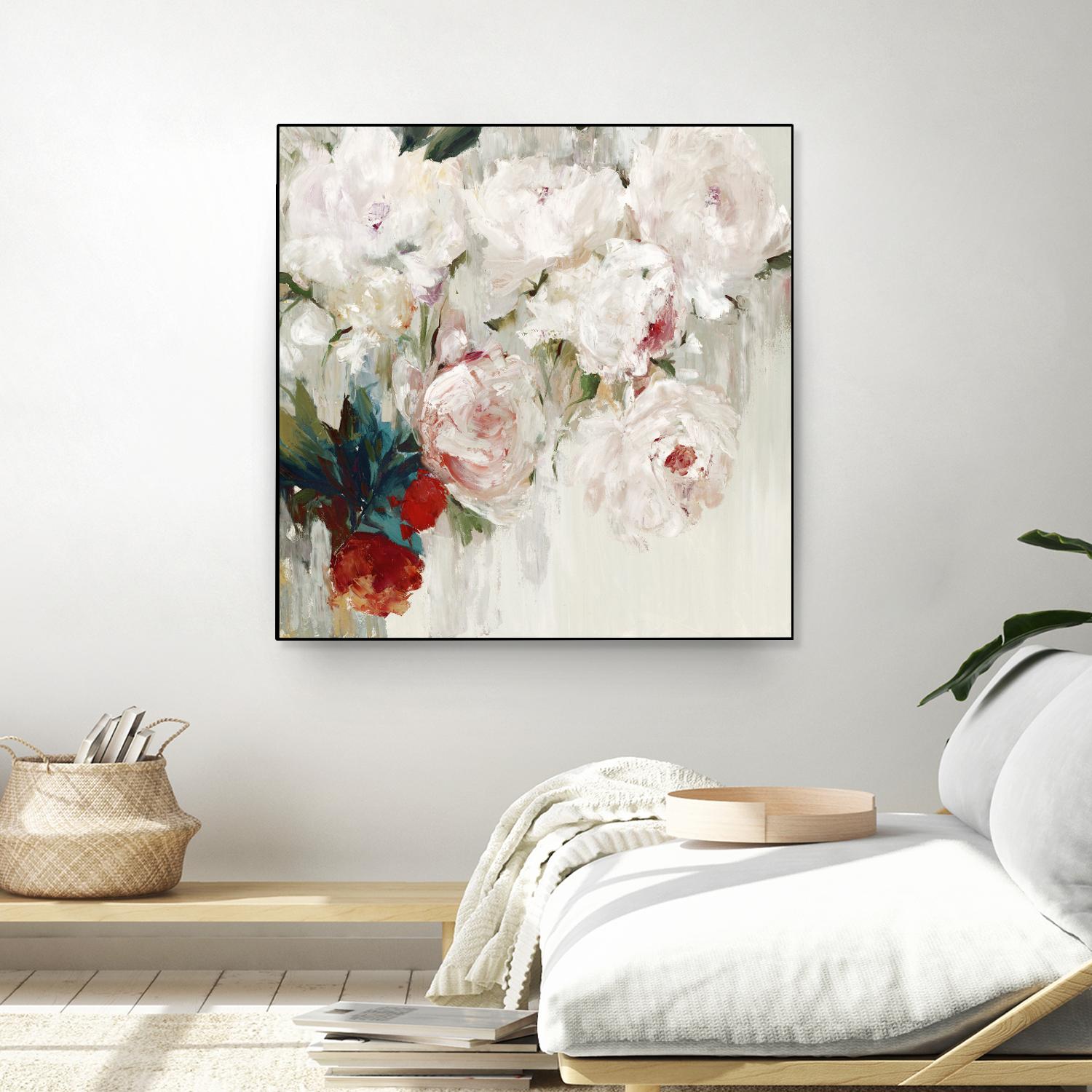 Bog Bouquette II by Ella K on GIANT ART - beige floral