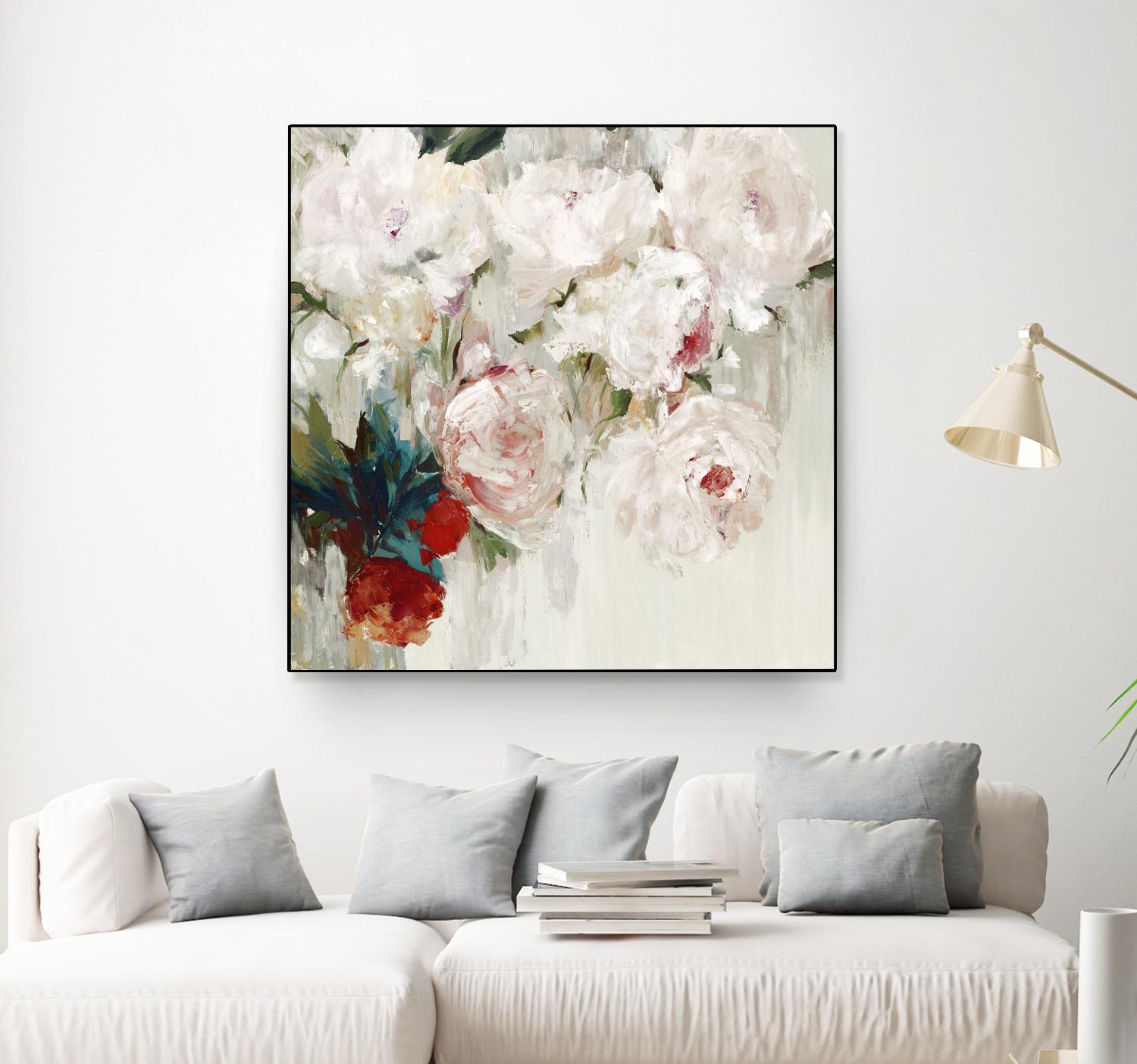 Bog Bouquette II by Ella K on GIANT ART - beige floral
