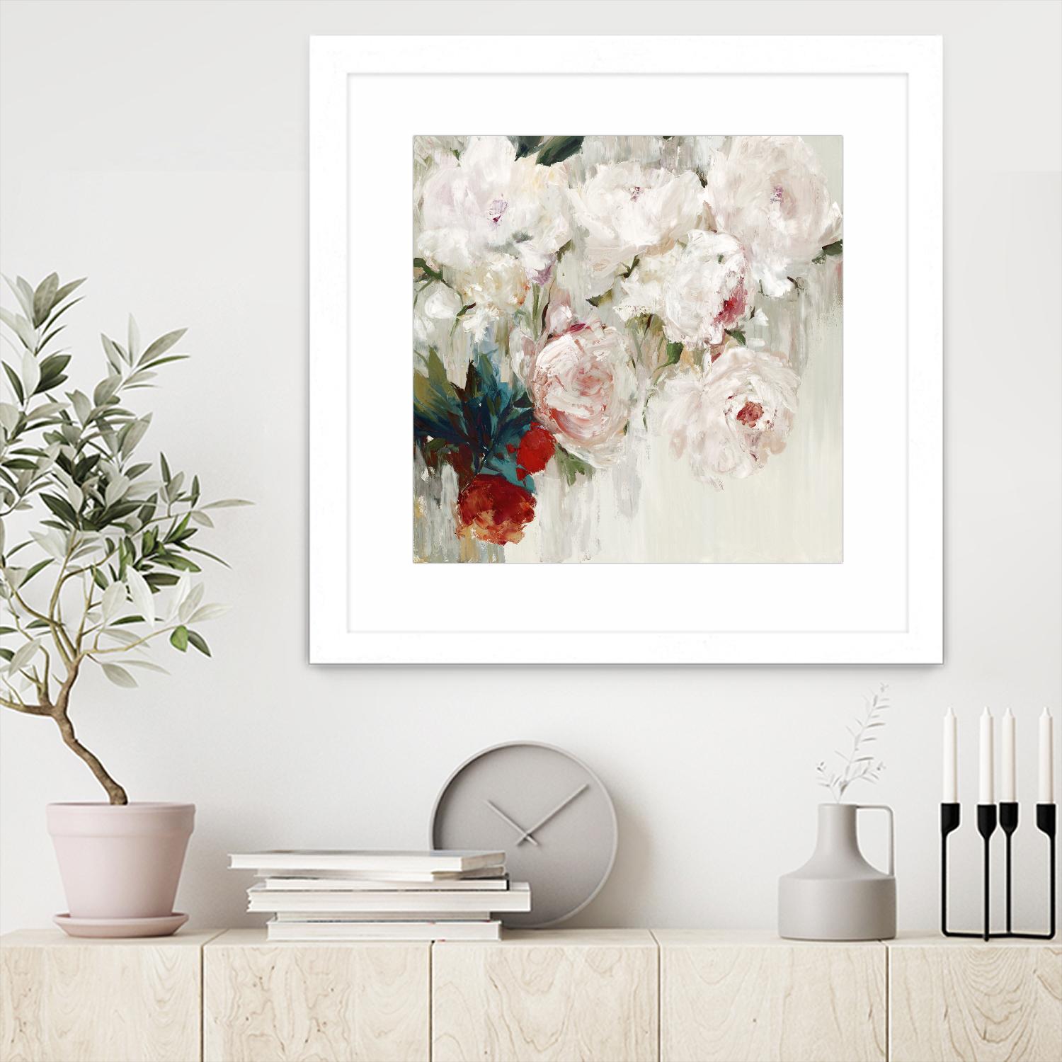 Bog Bouquette II by Ella K on GIANT ART - beige floral