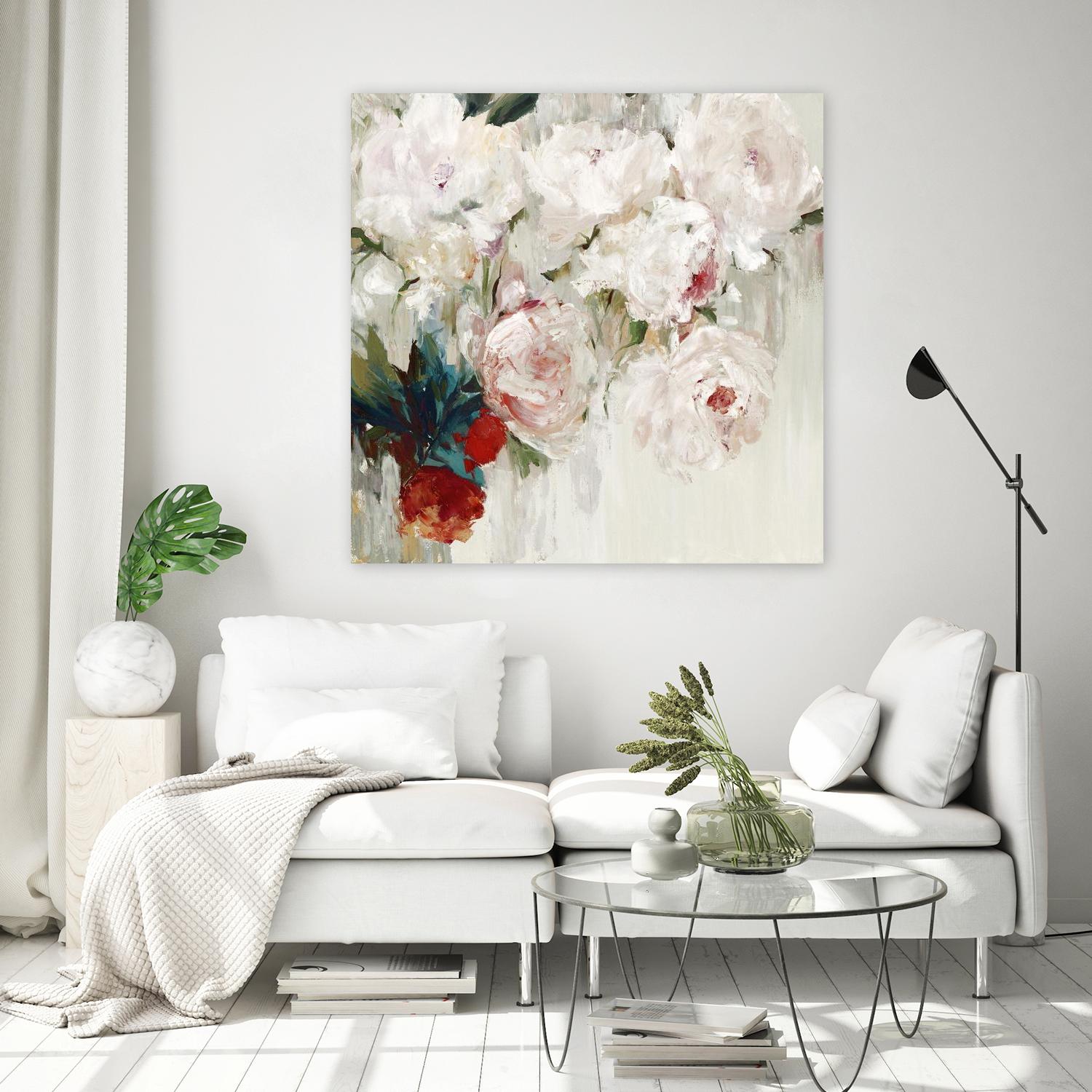 Bog Bouquette II by Ella K on GIANT ART - beige floral