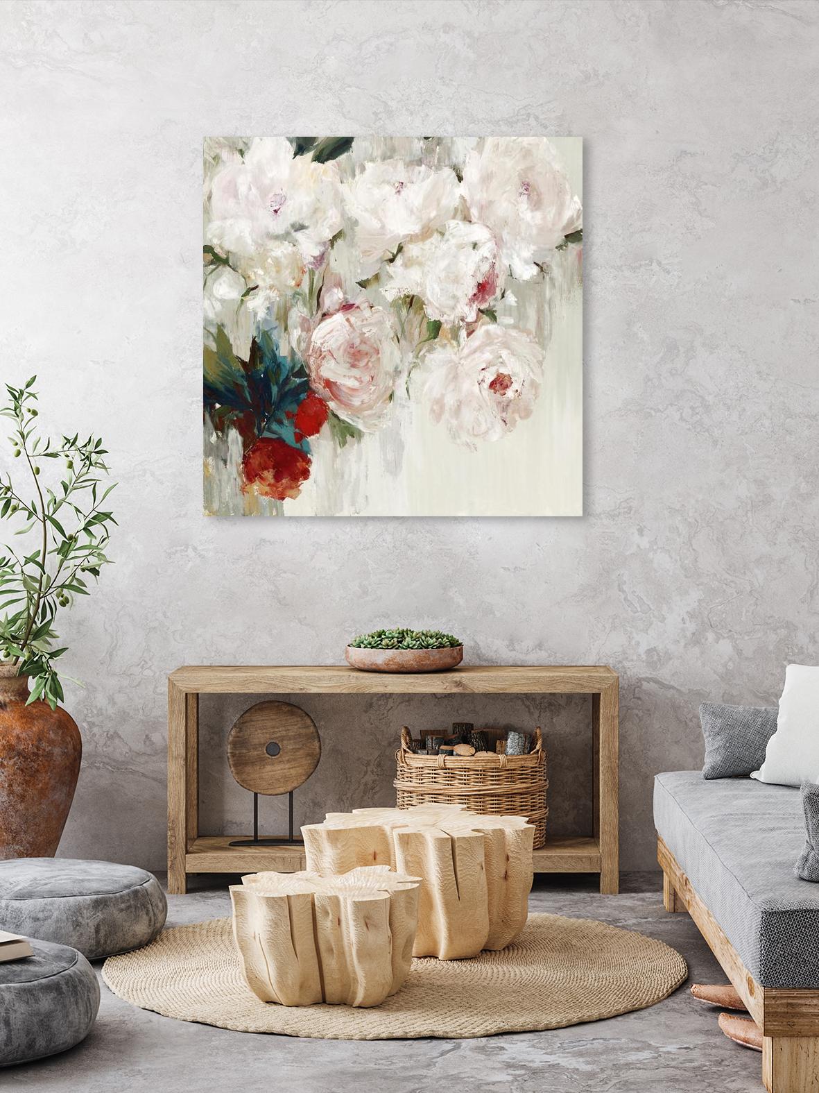 Bog Bouquette II by Ella K on GIANT ART - beige floral