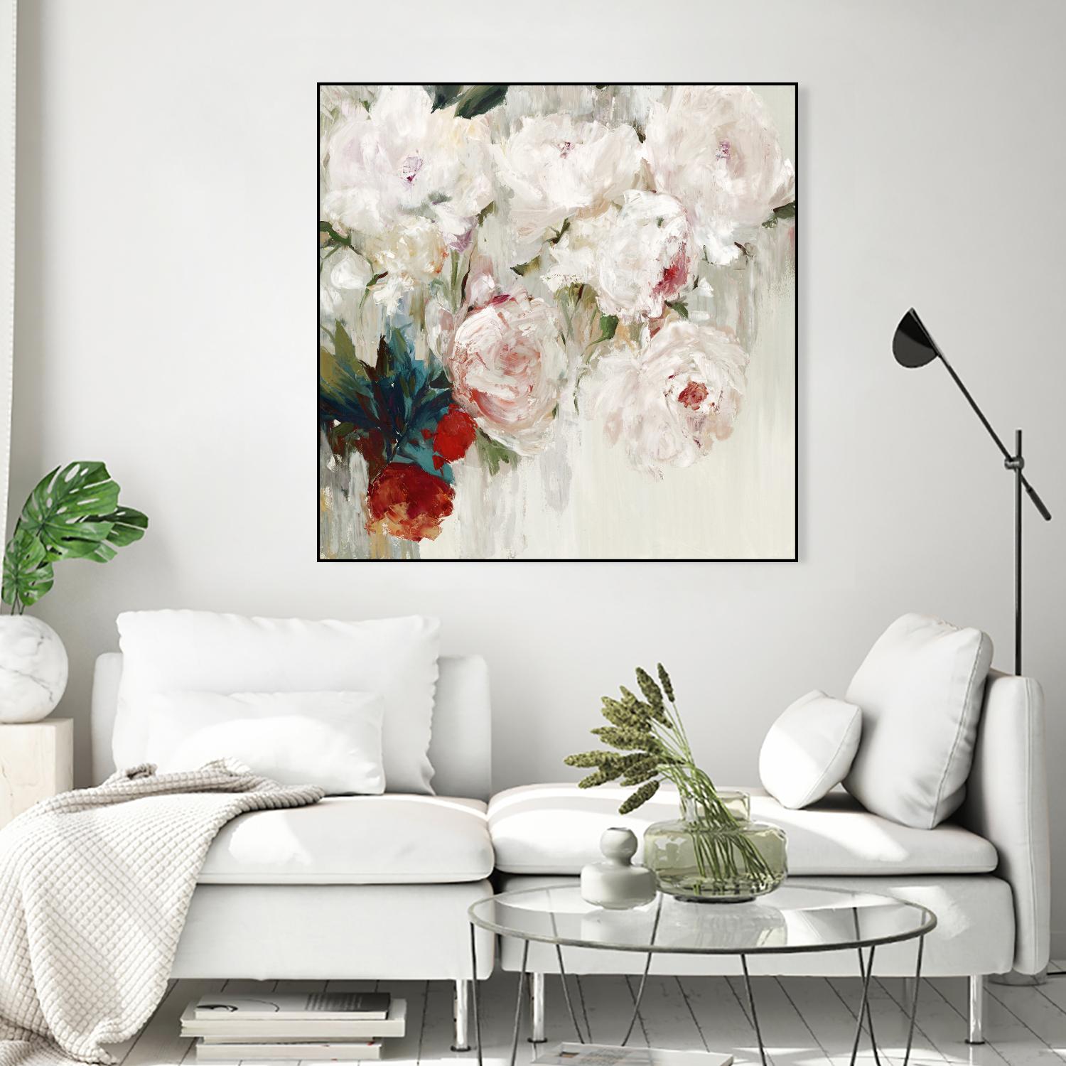Bog Bouquette II by Ella K on GIANT ART - beige floral