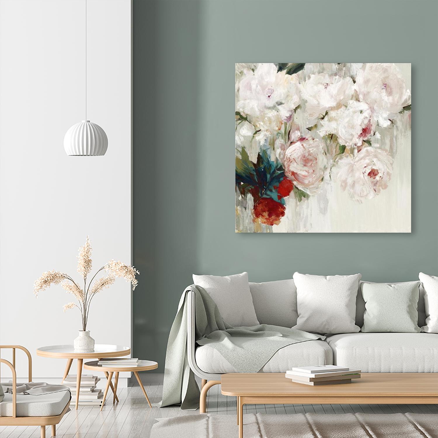 Bog Bouquette II by Ella K on GIANT ART - beige floral