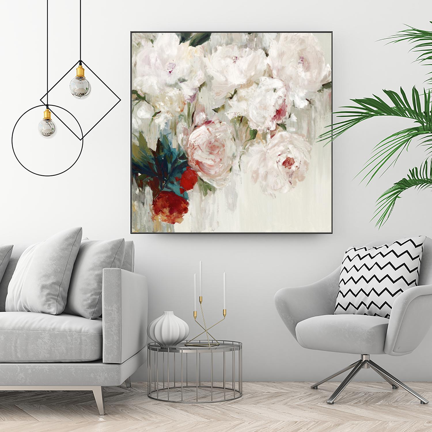 Bog Bouquette II by Ella K on GIANT ART - beige floral