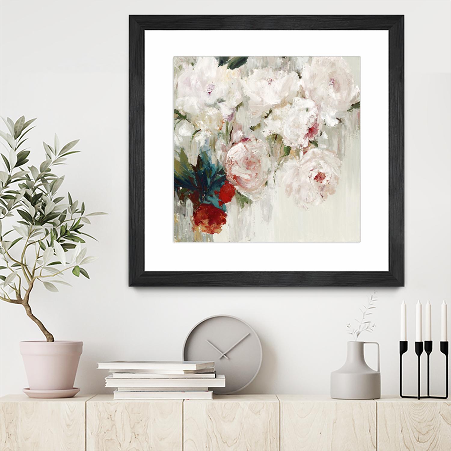 Bog Bouquette II by Ella K on GIANT ART - beige floral