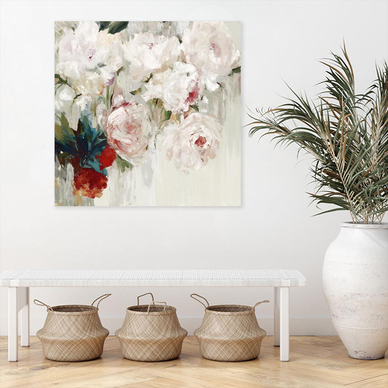 Bog Bouquette II by Ella K on GIANT ART - beige floral