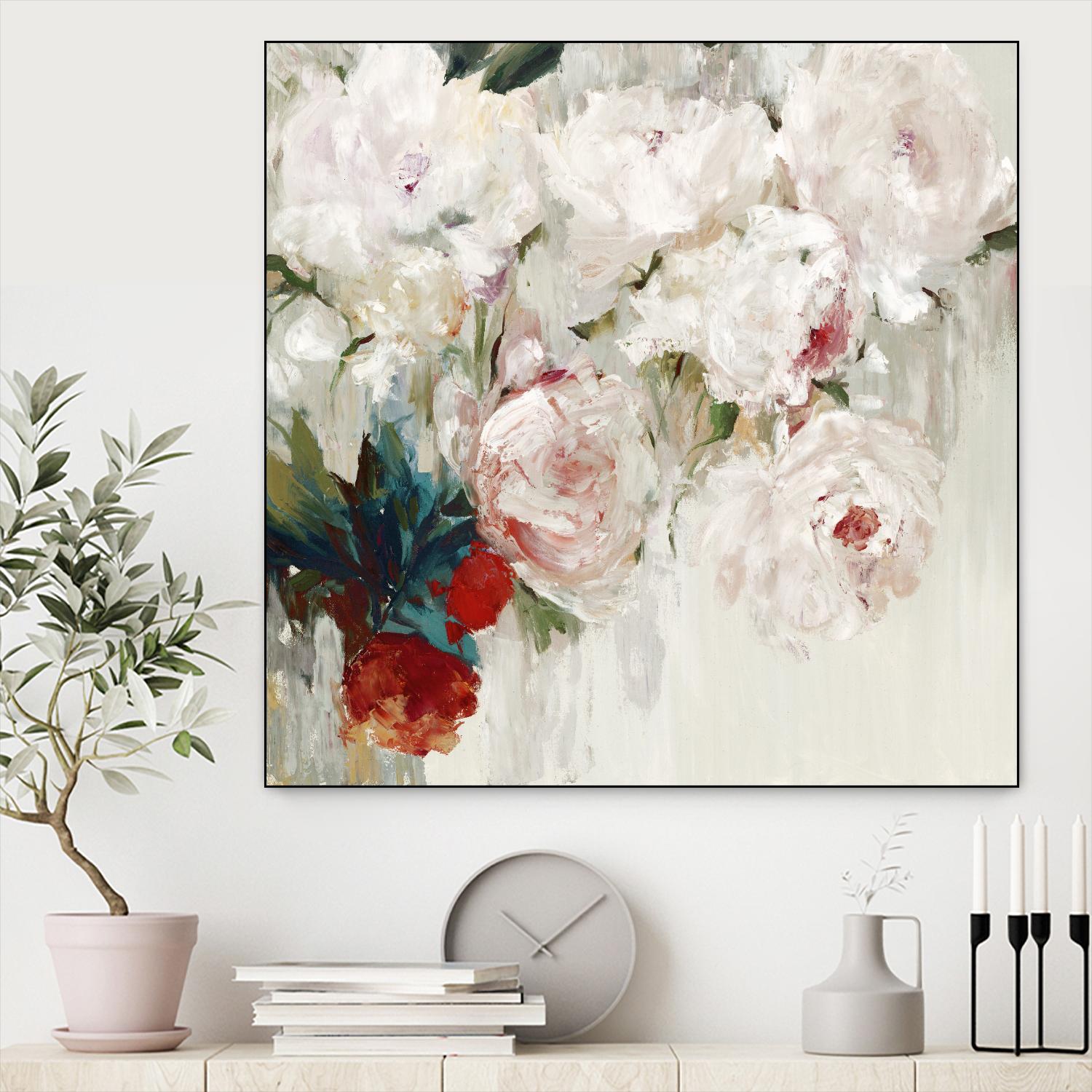 Bog Bouquette II by Ella K on GIANT ART - beige floral