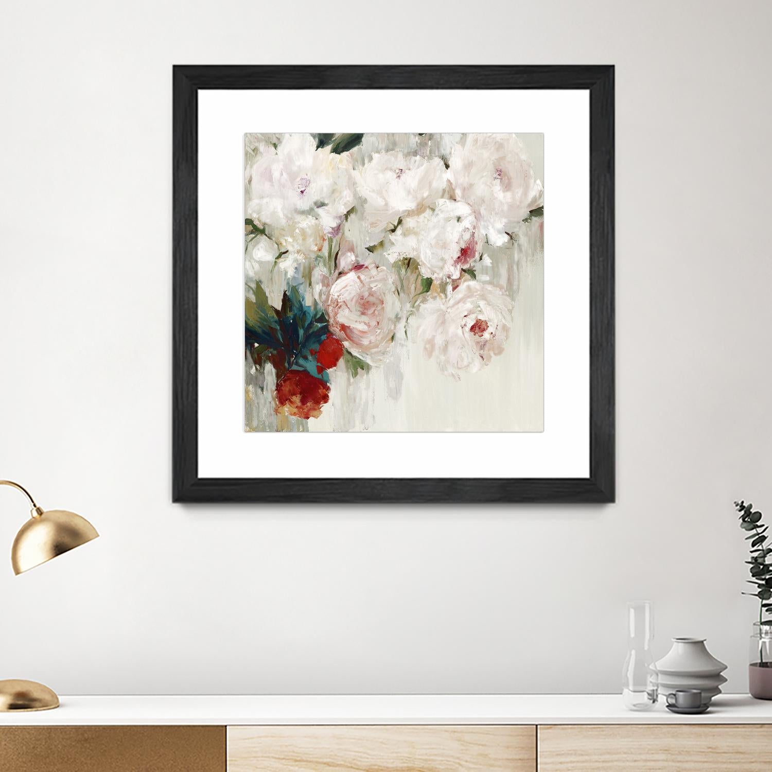 Bog Bouquette II by Ella K on GIANT ART - beige floral
