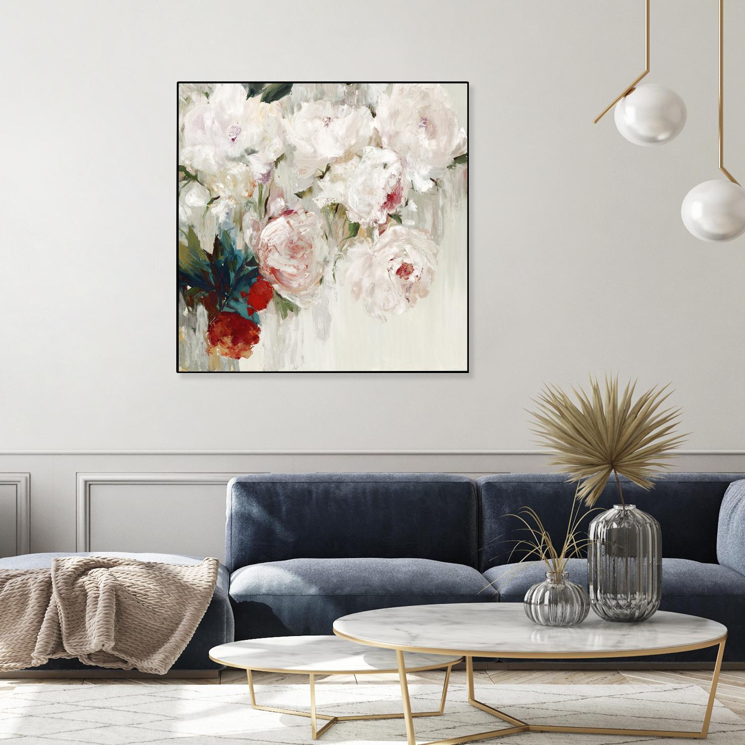 Bog Bouquette II by Ella K on GIANT ART - beige floral