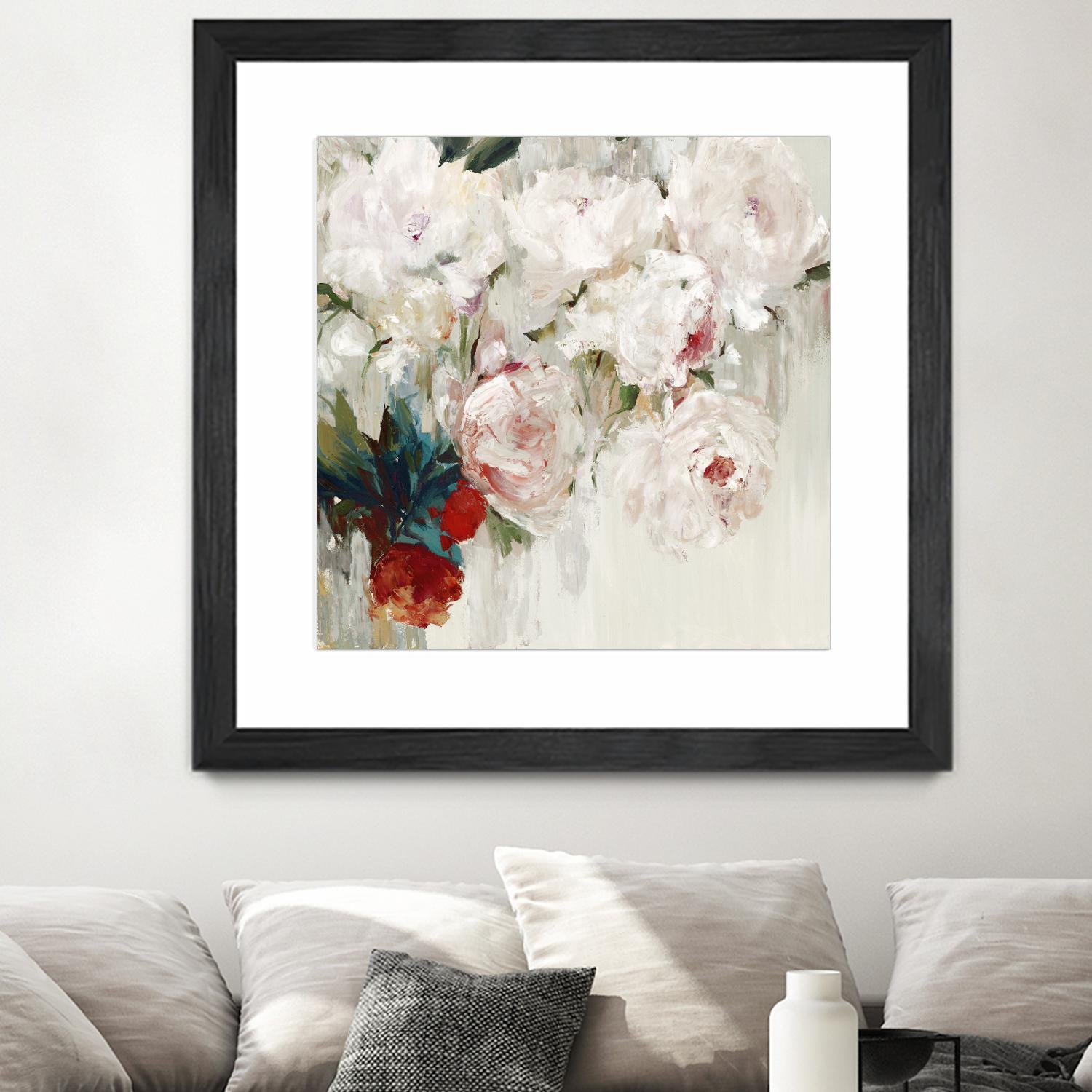 Bog Bouquette II by Ella K on GIANT ART - beige floral