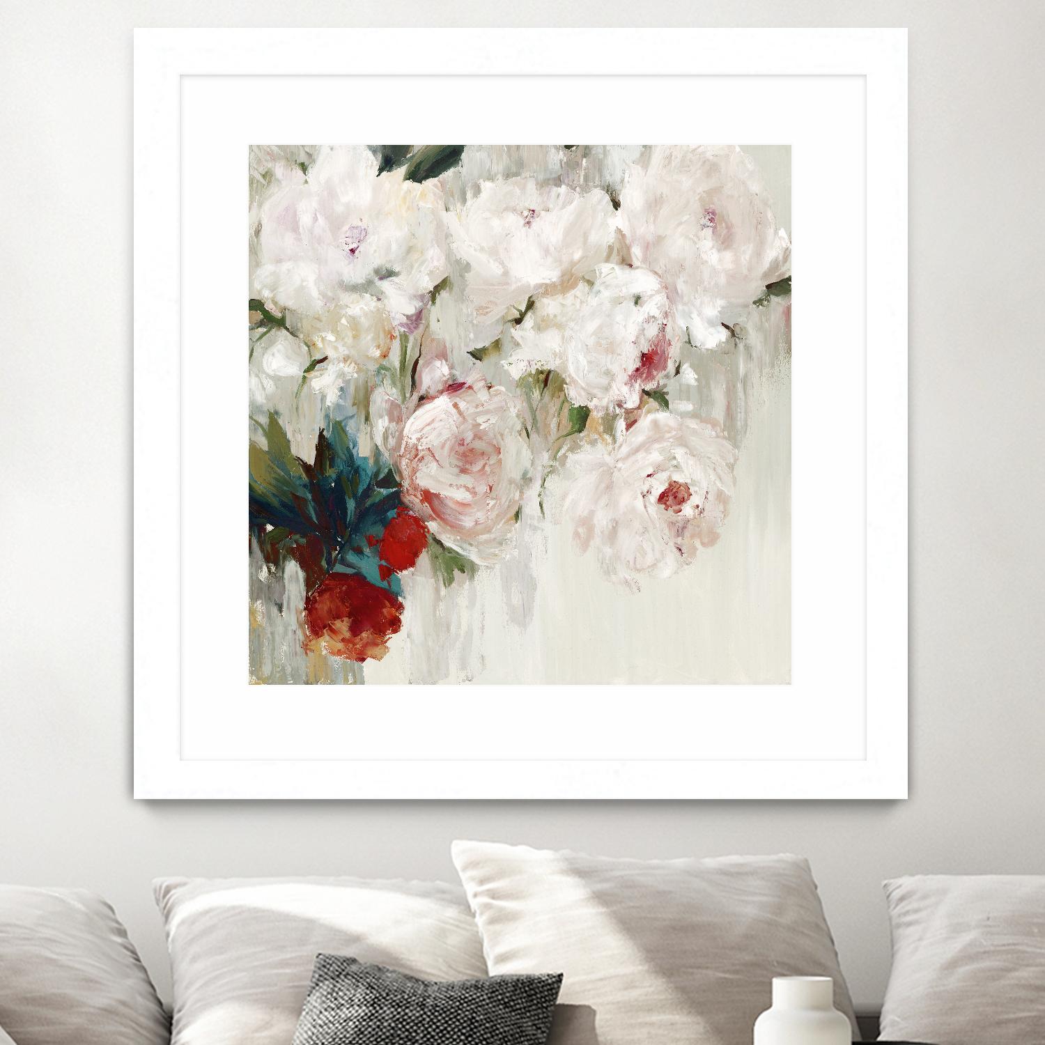 Bog Bouquette II by Ella K on GIANT ART - beige floral