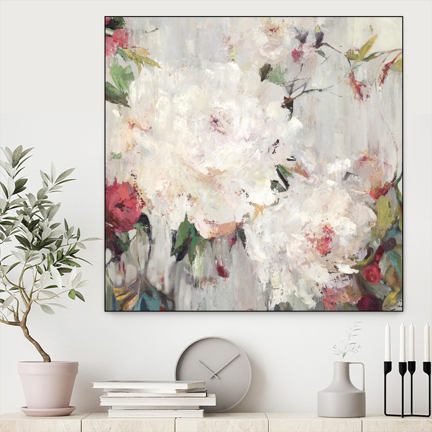 Big Bouquette III by Ella K on GIANT ART - red floral