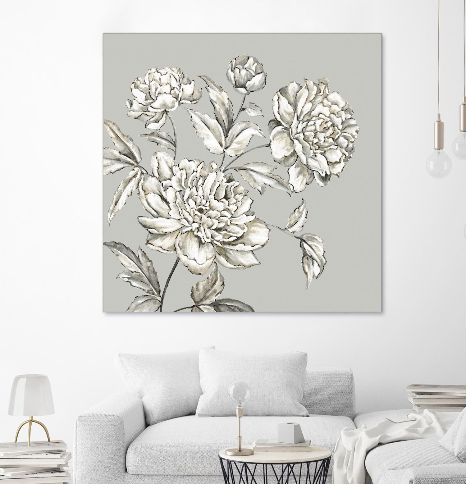 Botany I by Eva Watts on GIANT ART - beige floral