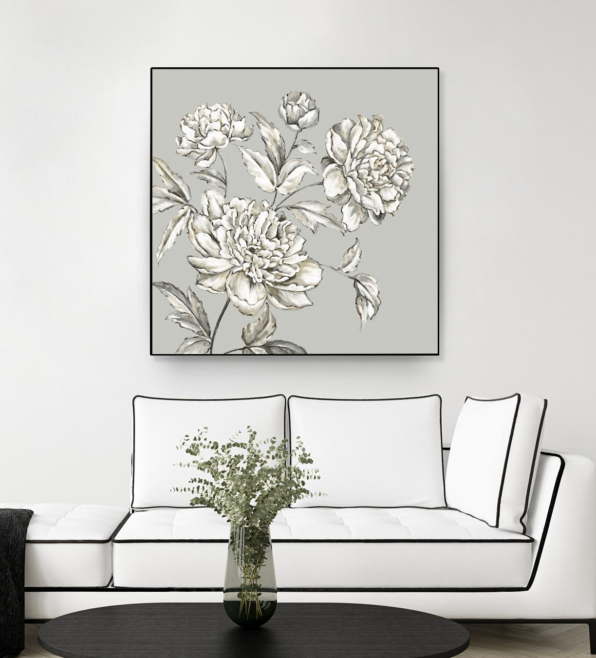 Botany I by Eva Watts on GIANT ART - beige floral