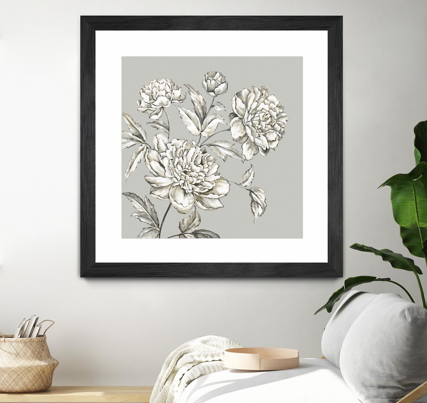 Botany I by Eva Watts on GIANT ART - beige floral