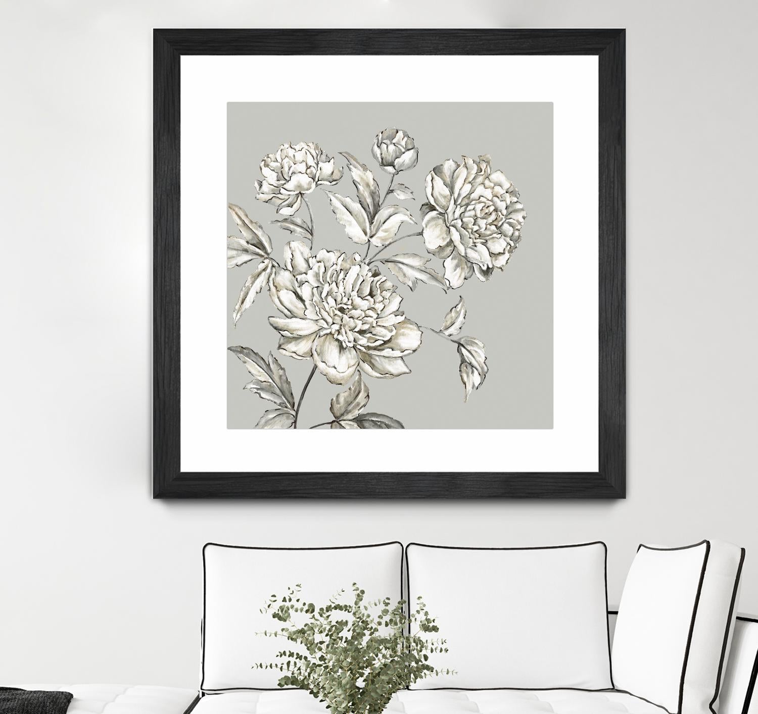 Botany I by Eva Watts on GIANT ART - beige floral