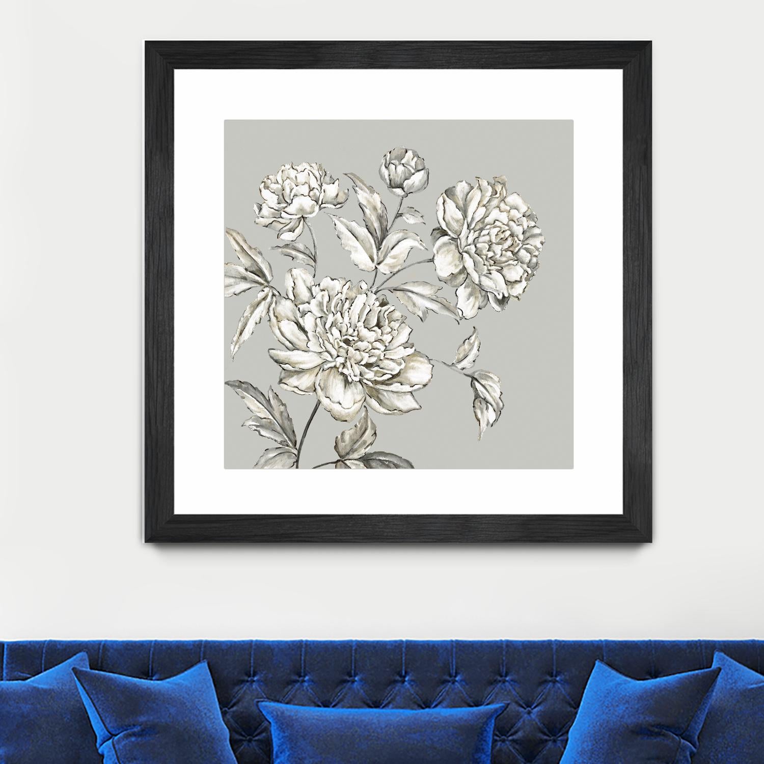 Botany I by Eva Watts on GIANT ART - beige floral