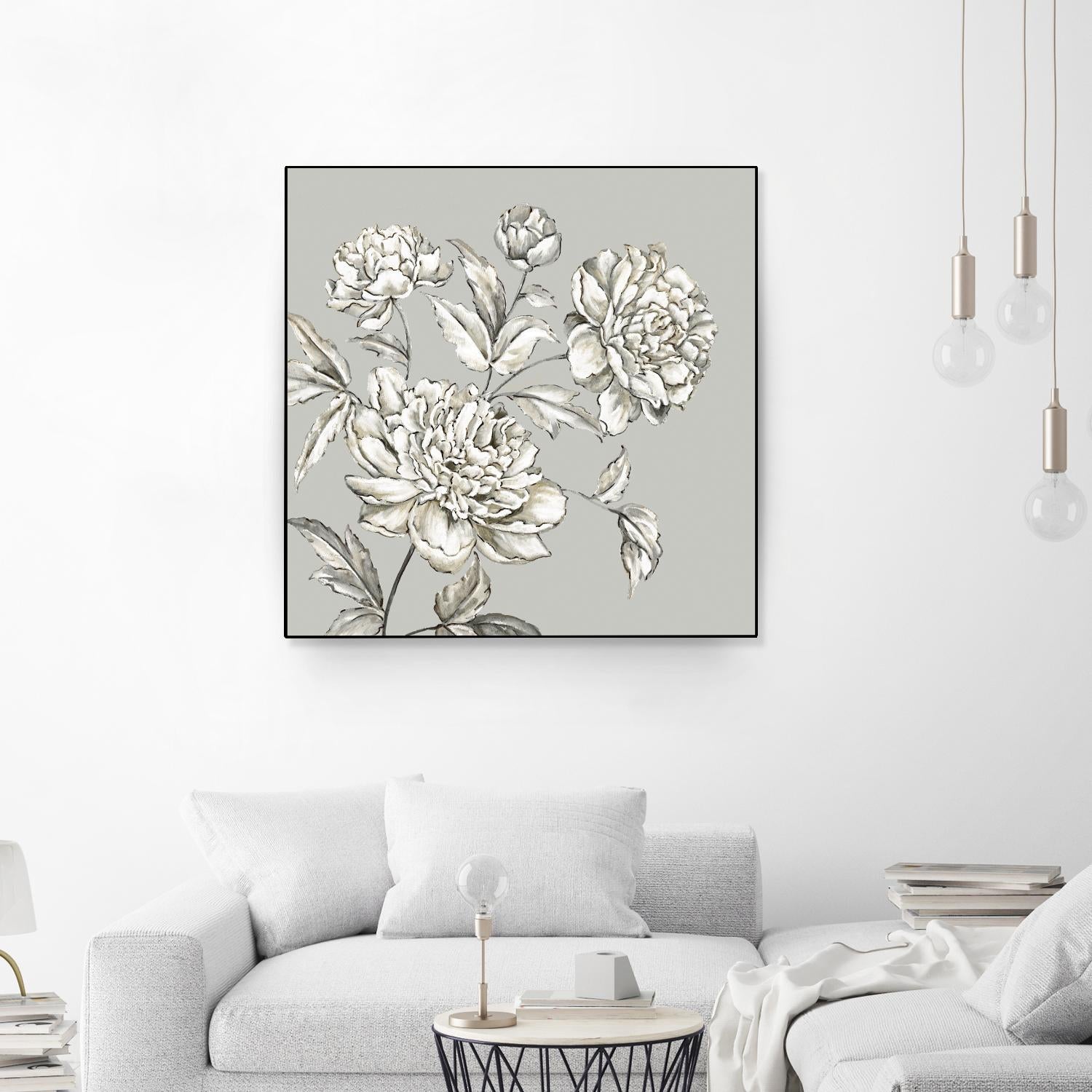 Botany I by Eva Watts on GIANT ART - beige floral