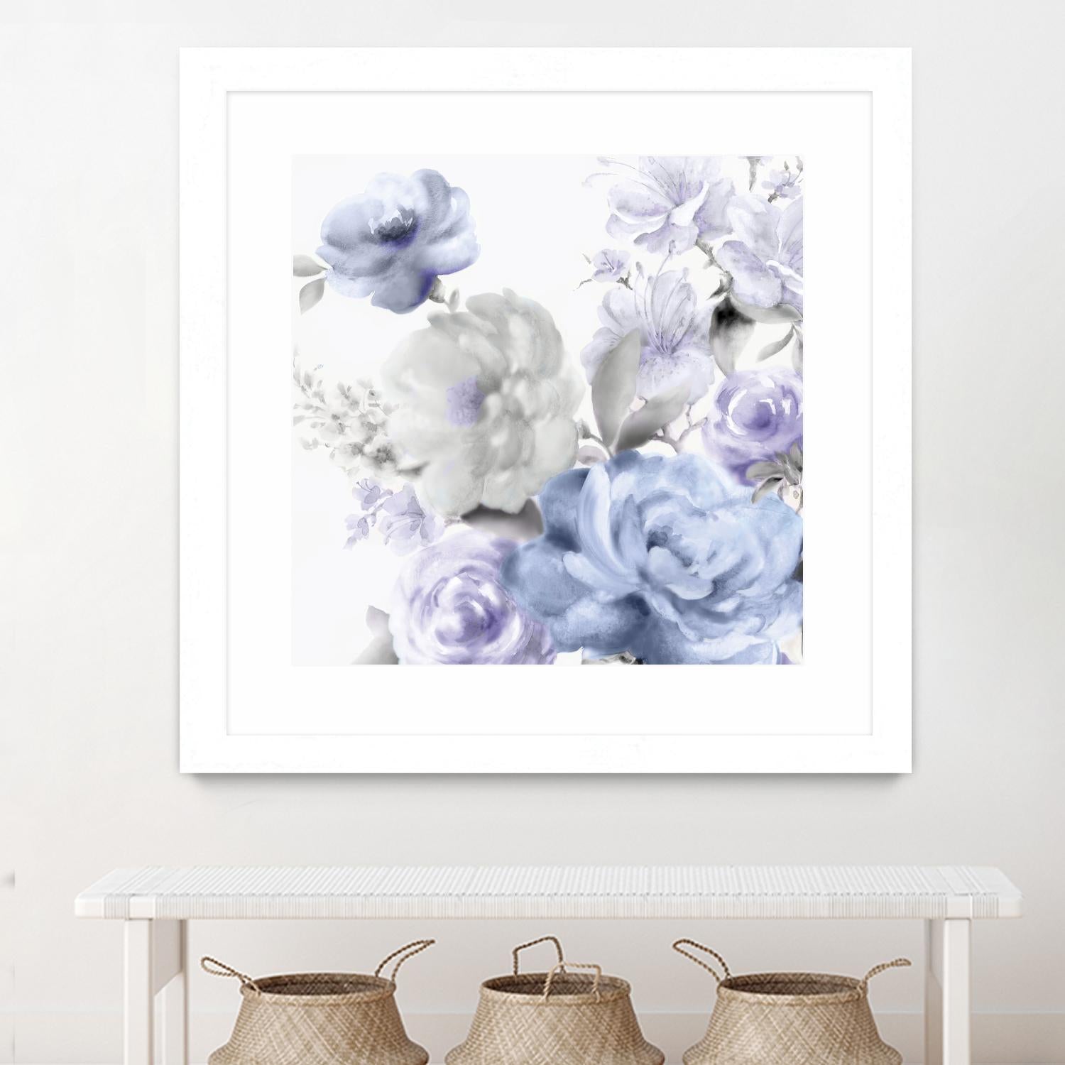 Light Floral II by Eva Watts on GIANT ART - blue floral