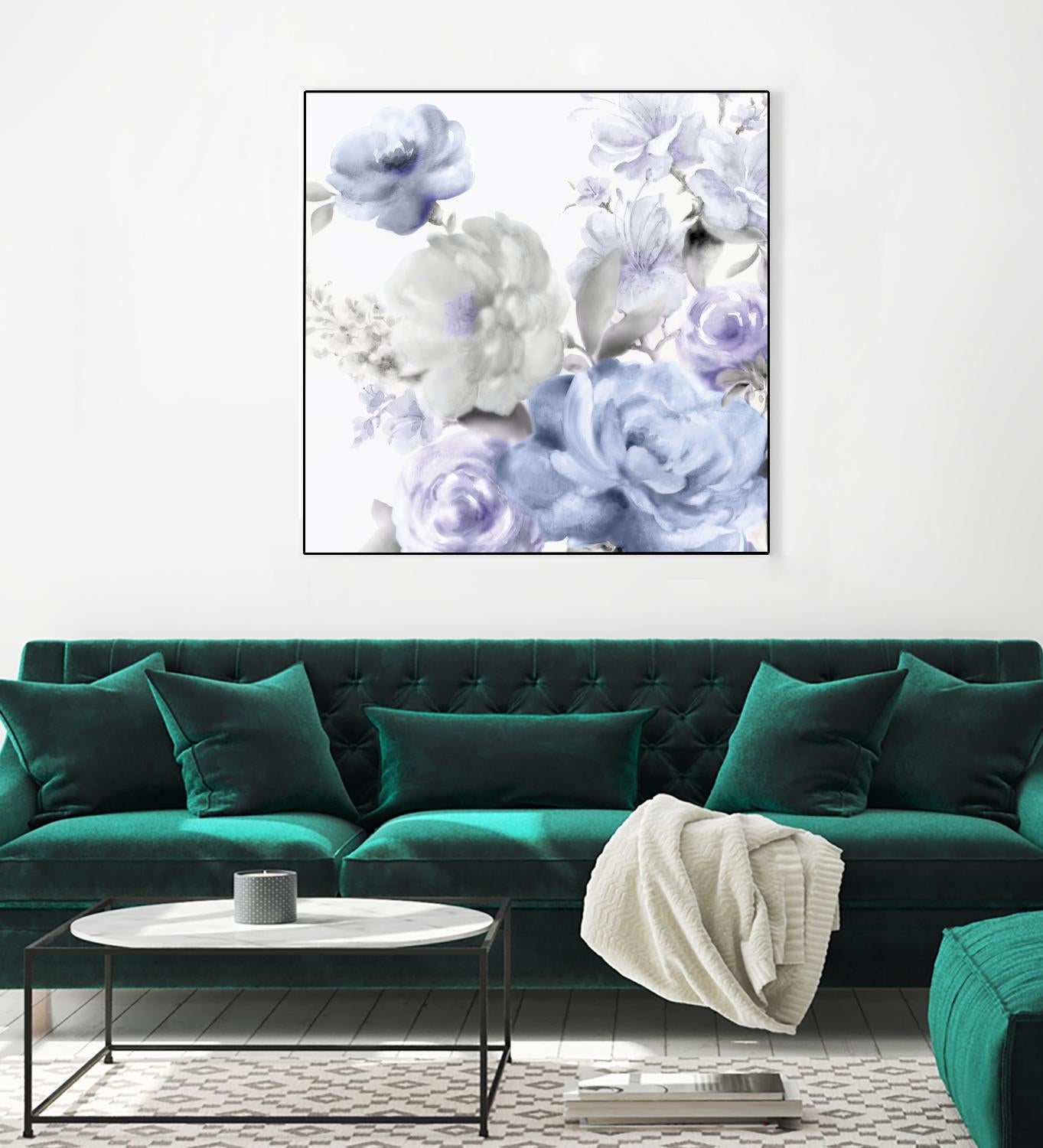 Light Floral II by Eva Watts on GIANT ART - blue floral