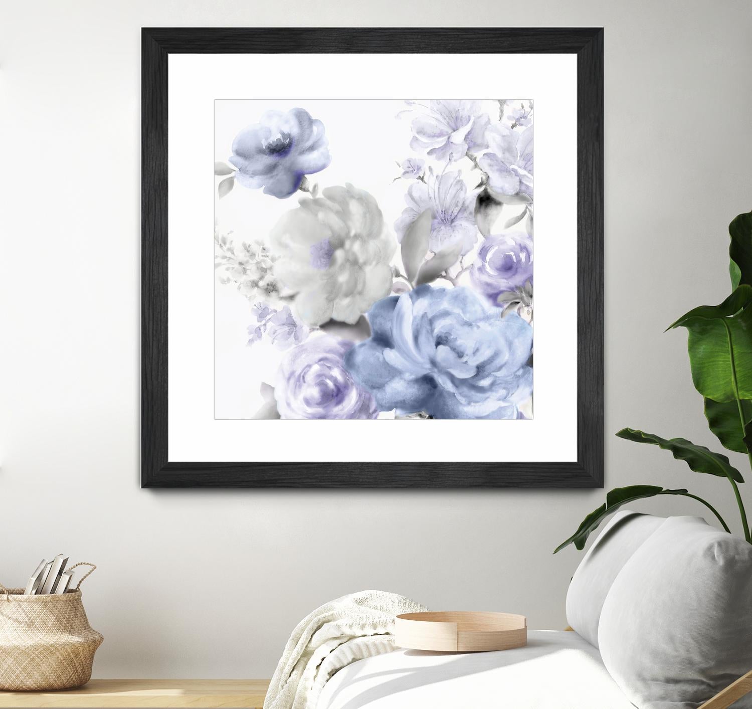 Light Floral II by Eva Watts on GIANT ART - blue floral