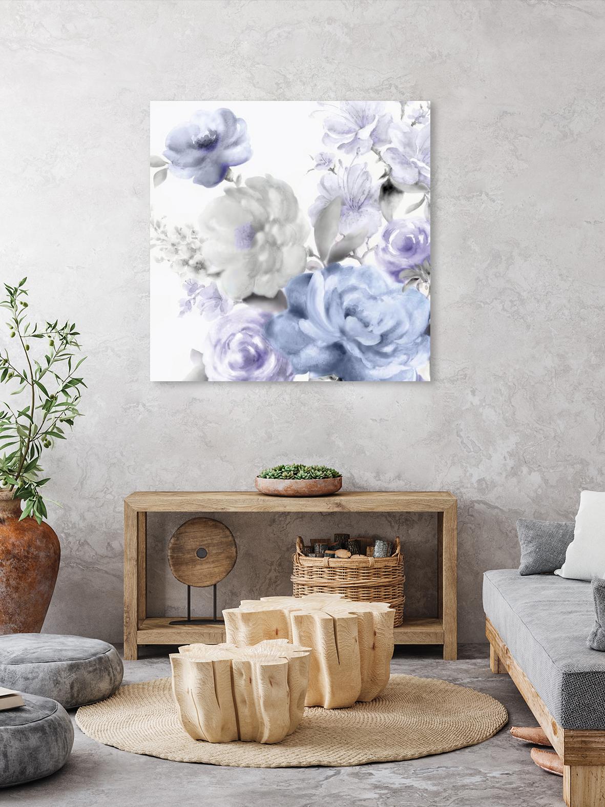 Light Floral II by Eva Watts on GIANT ART - blue floral