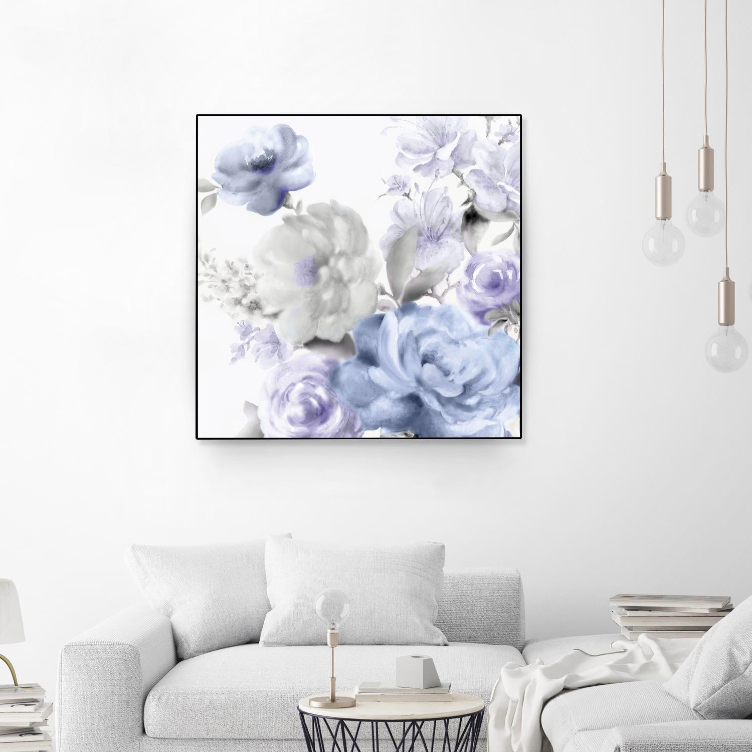Light Floral II by Eva Watts on GIANT ART - blue floral