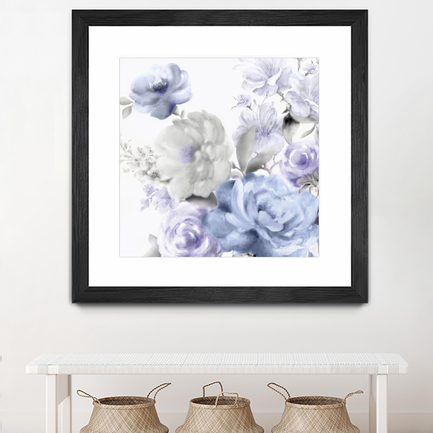 Light Floral II by Eva Watts on GIANT ART - blue floral