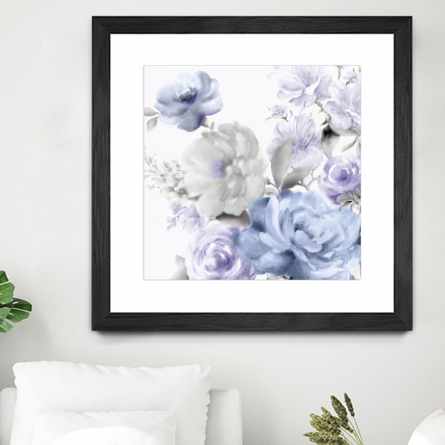 Light Floral II by Eva Watts on GIANT ART - blue floral