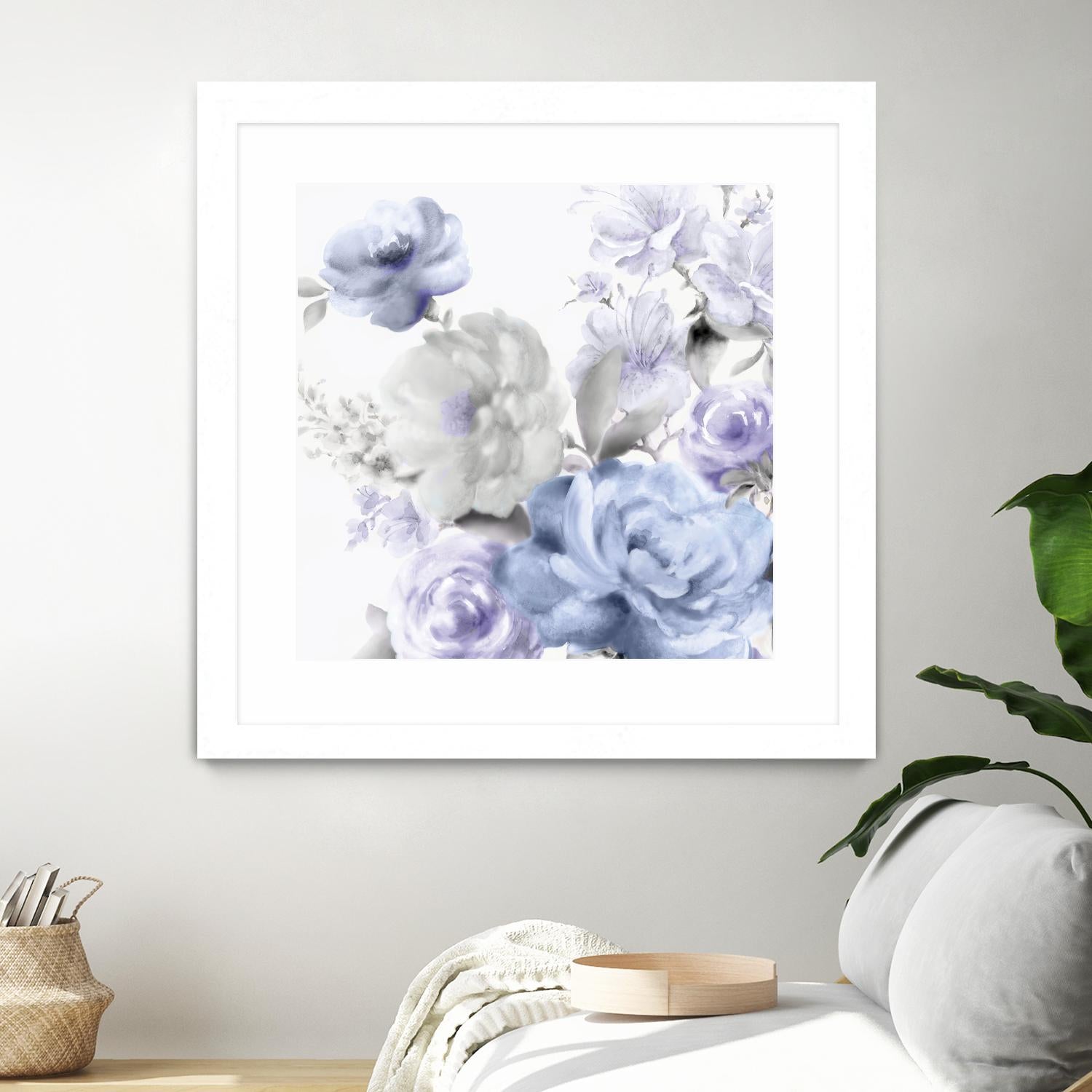 Light Floral II by Eva Watts on GIANT ART - blue floral