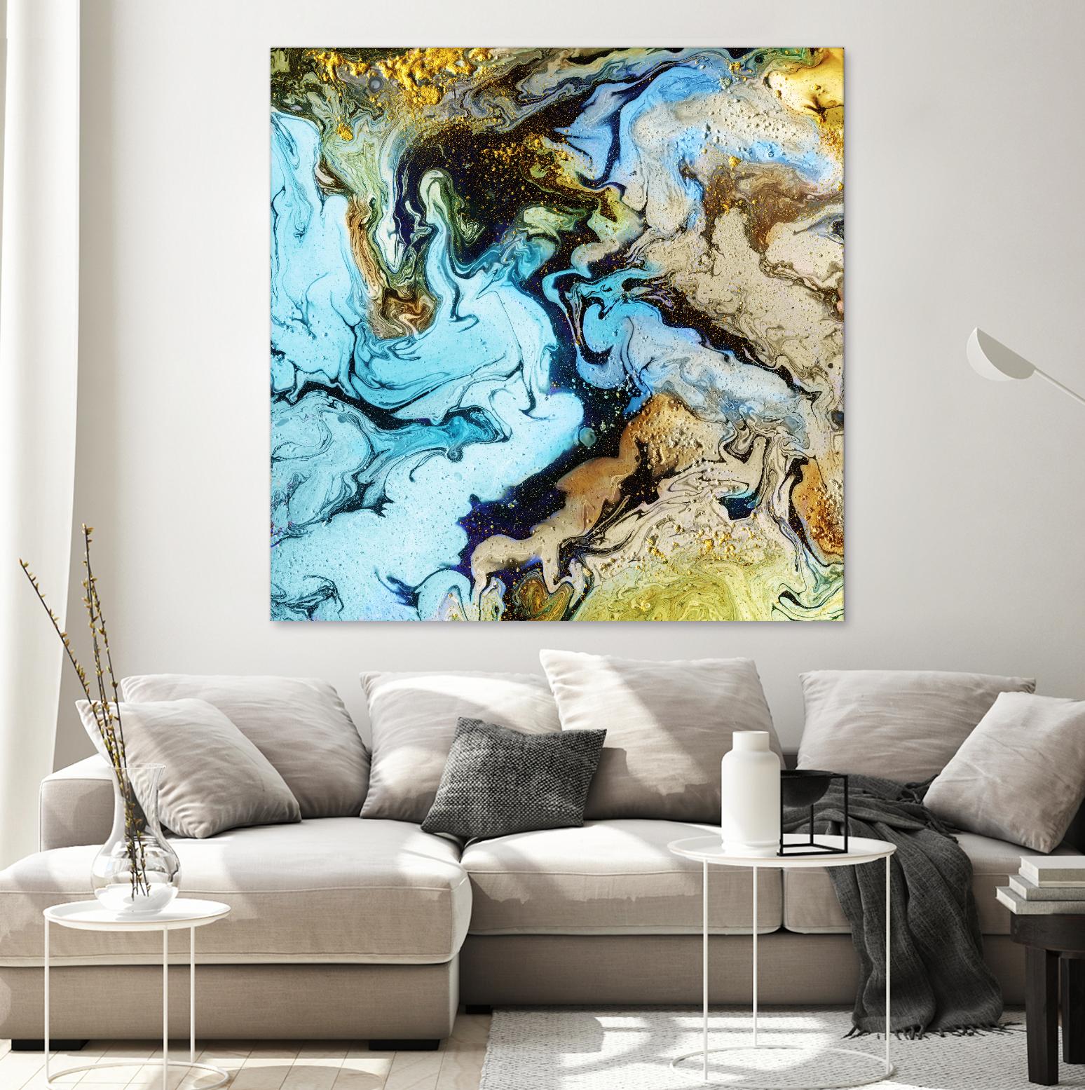 Marble I by Eva Watts on GIANT ART - yellow abstract