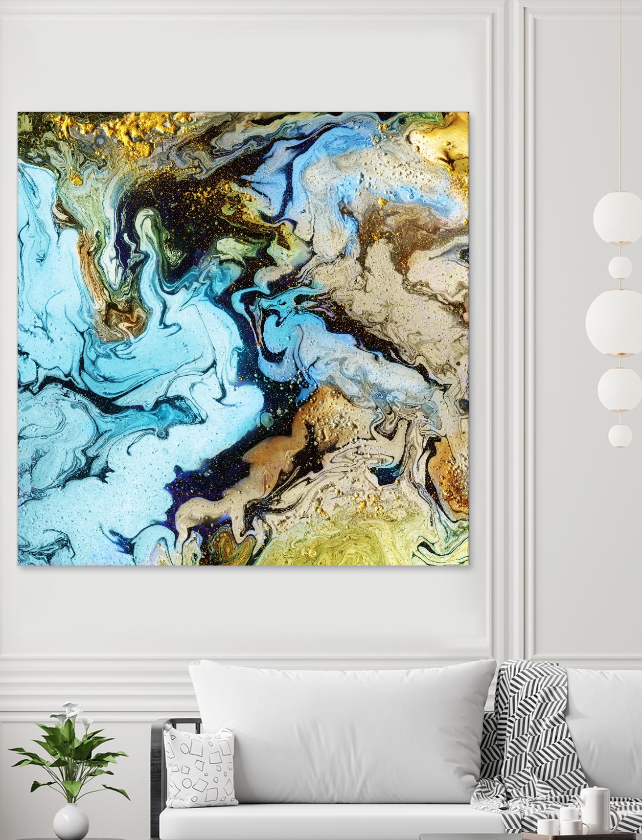 Marble I by Eva Watts on GIANT ART - yellow abstract