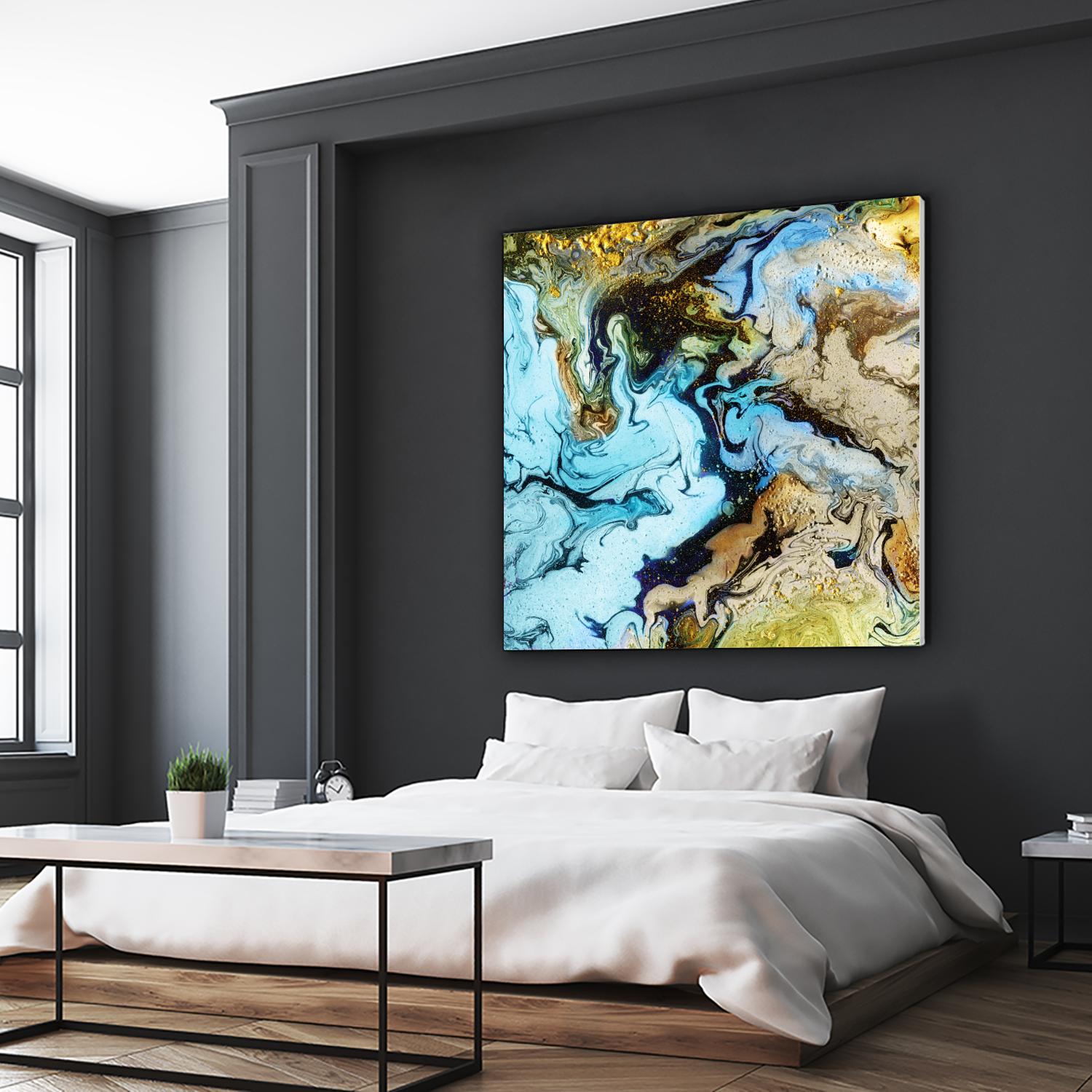 Marble I by Eva Watts on GIANT ART - yellow abstract