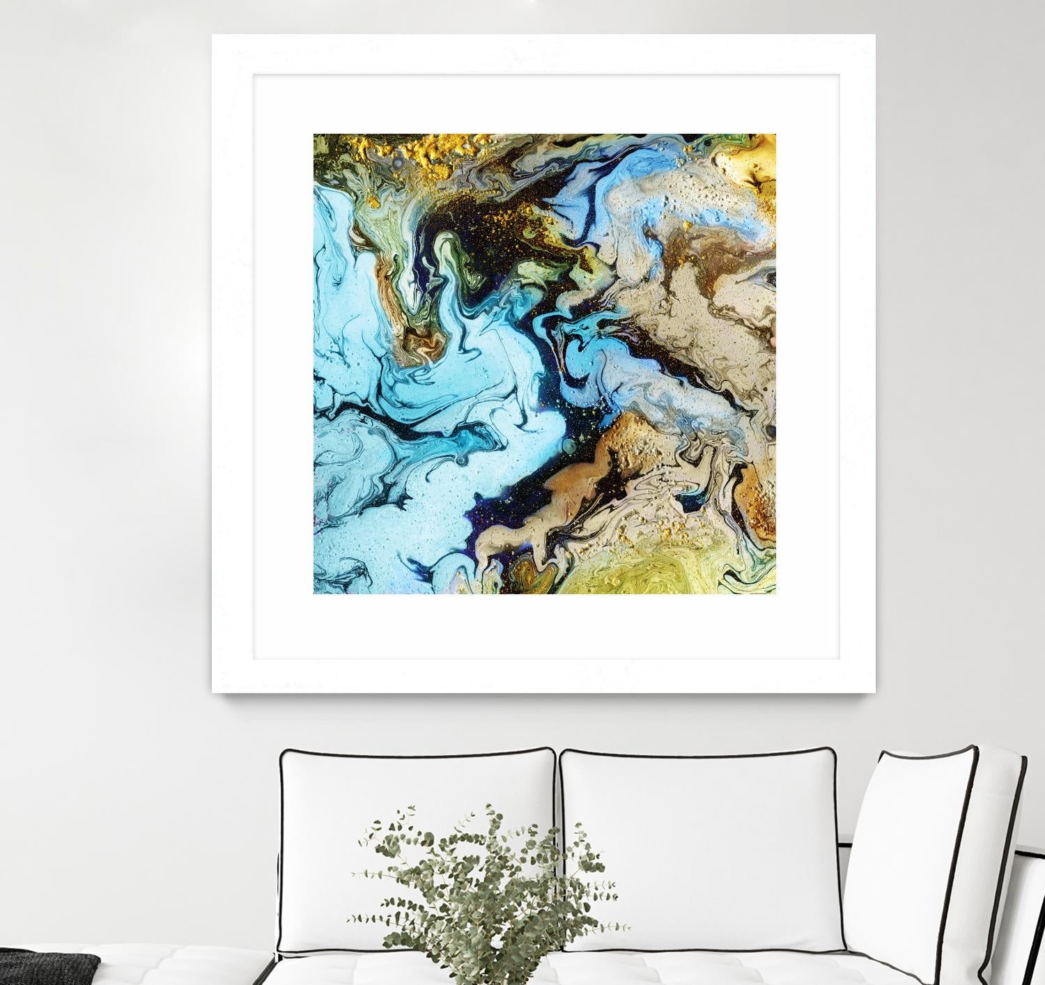 Marble I by Eva Watts on GIANT ART - yellow abstract