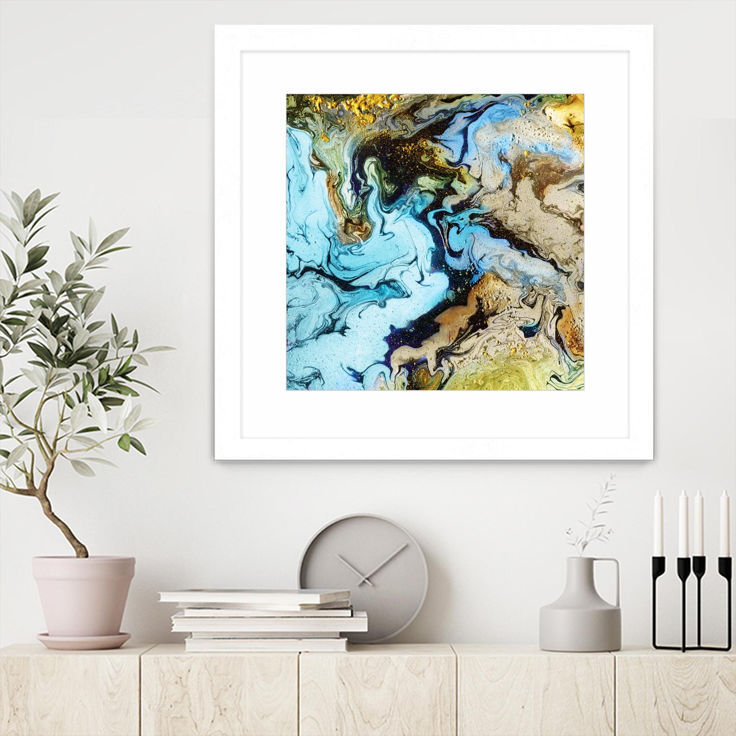 Marble I by Eva Watts on GIANT ART - yellow abstract