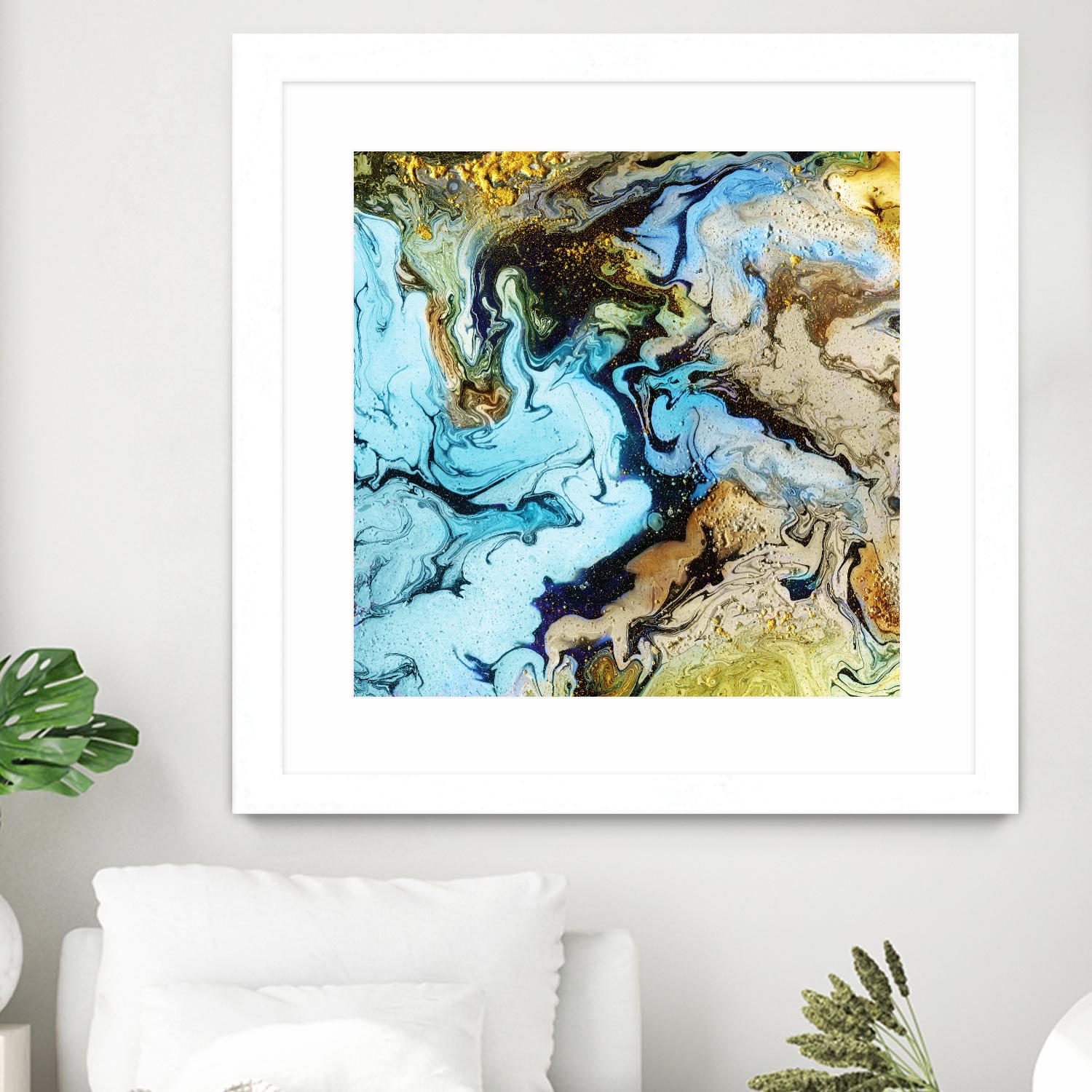 Marble I by Eva Watts on GIANT ART - yellow abstract