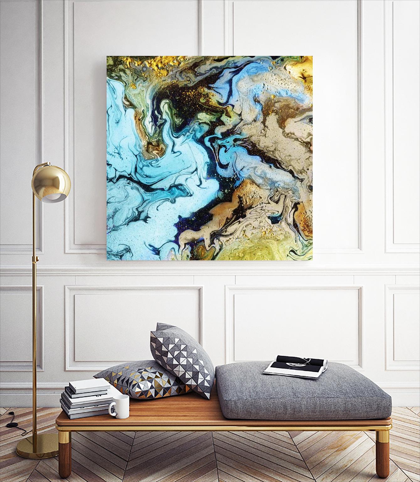 Marble I by Eva Watts on GIANT ART - yellow abstract