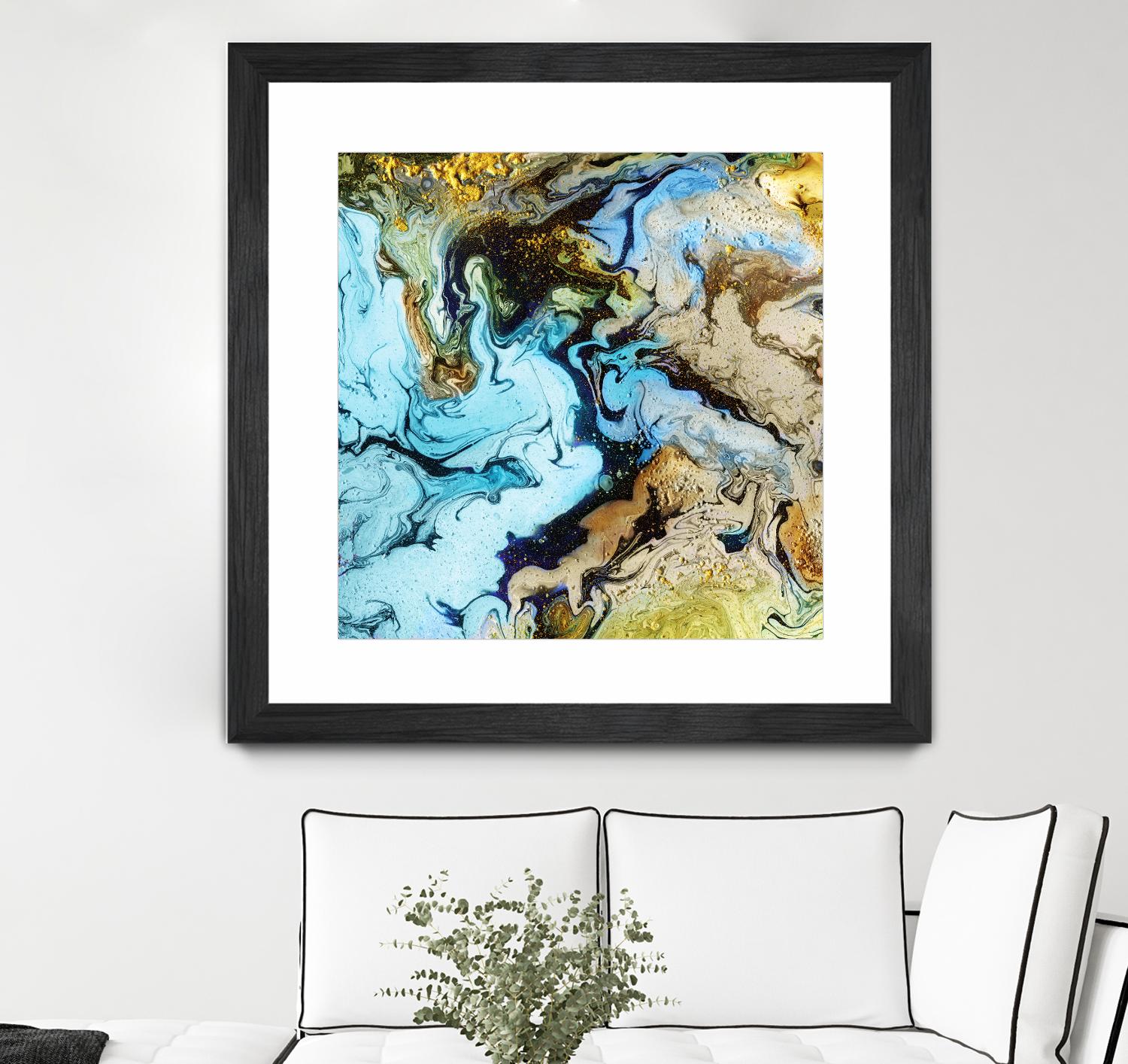 Marble I by Eva Watts on GIANT ART - yellow abstract