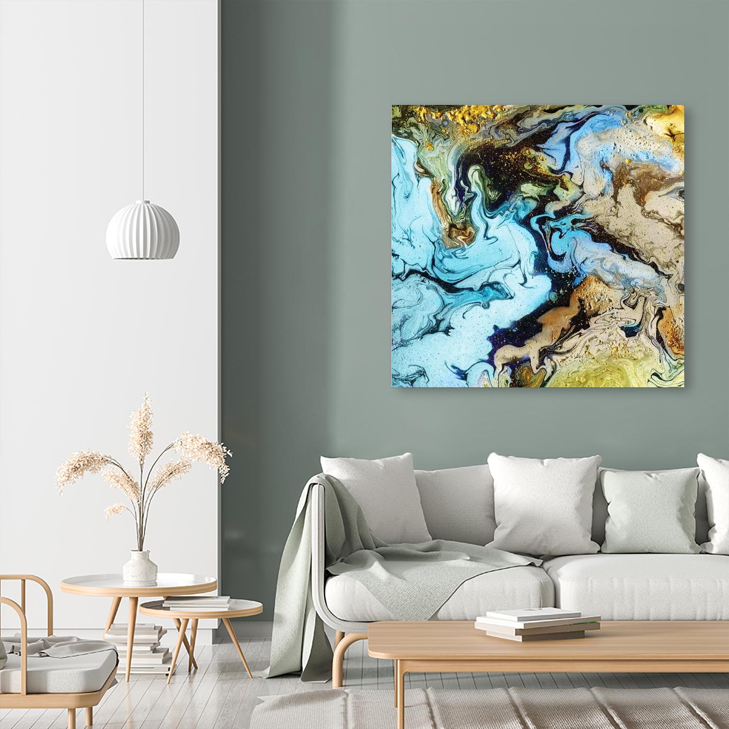 Marble I by Eva Watts on GIANT ART - yellow abstract