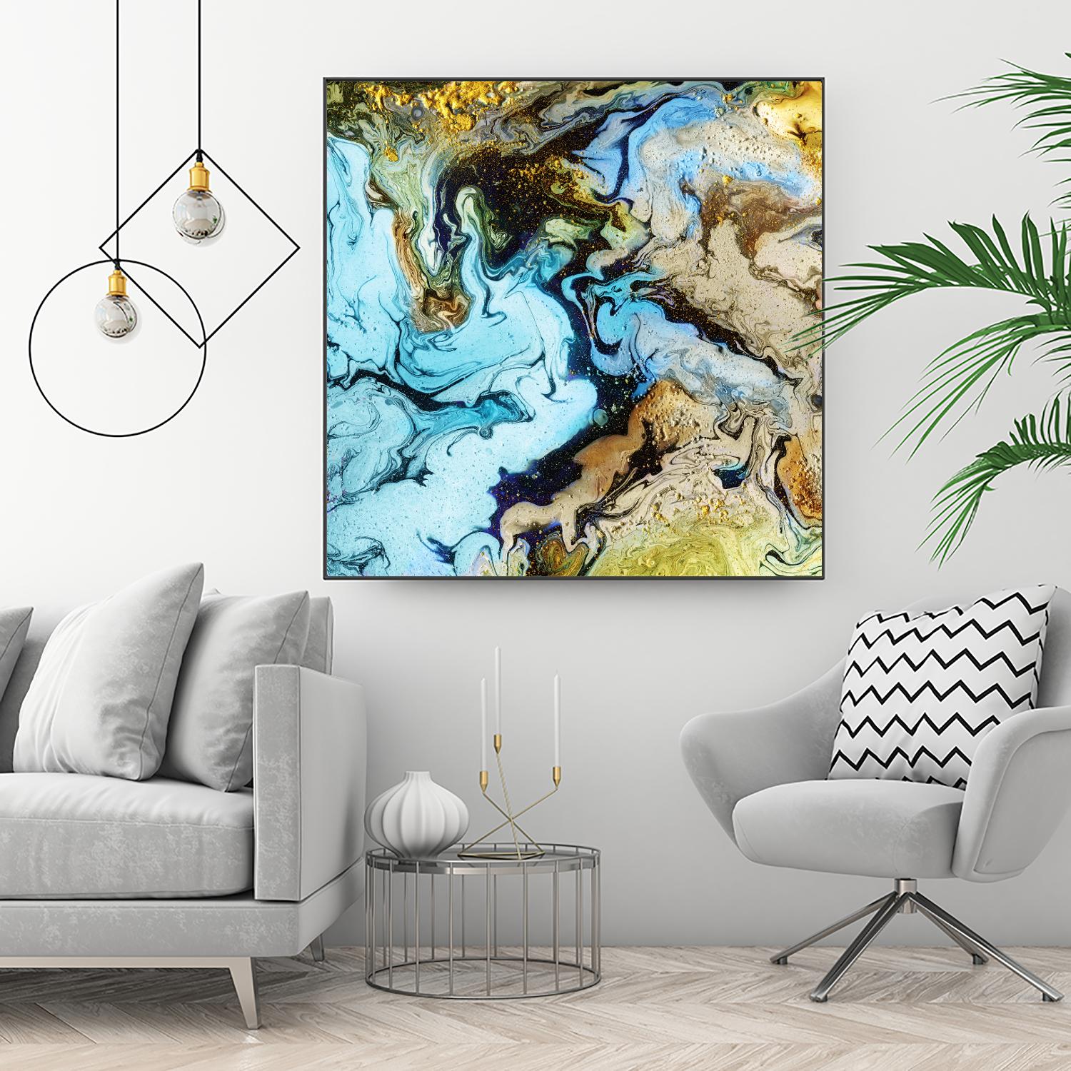 Marble I by Eva Watts on GIANT ART - yellow abstract