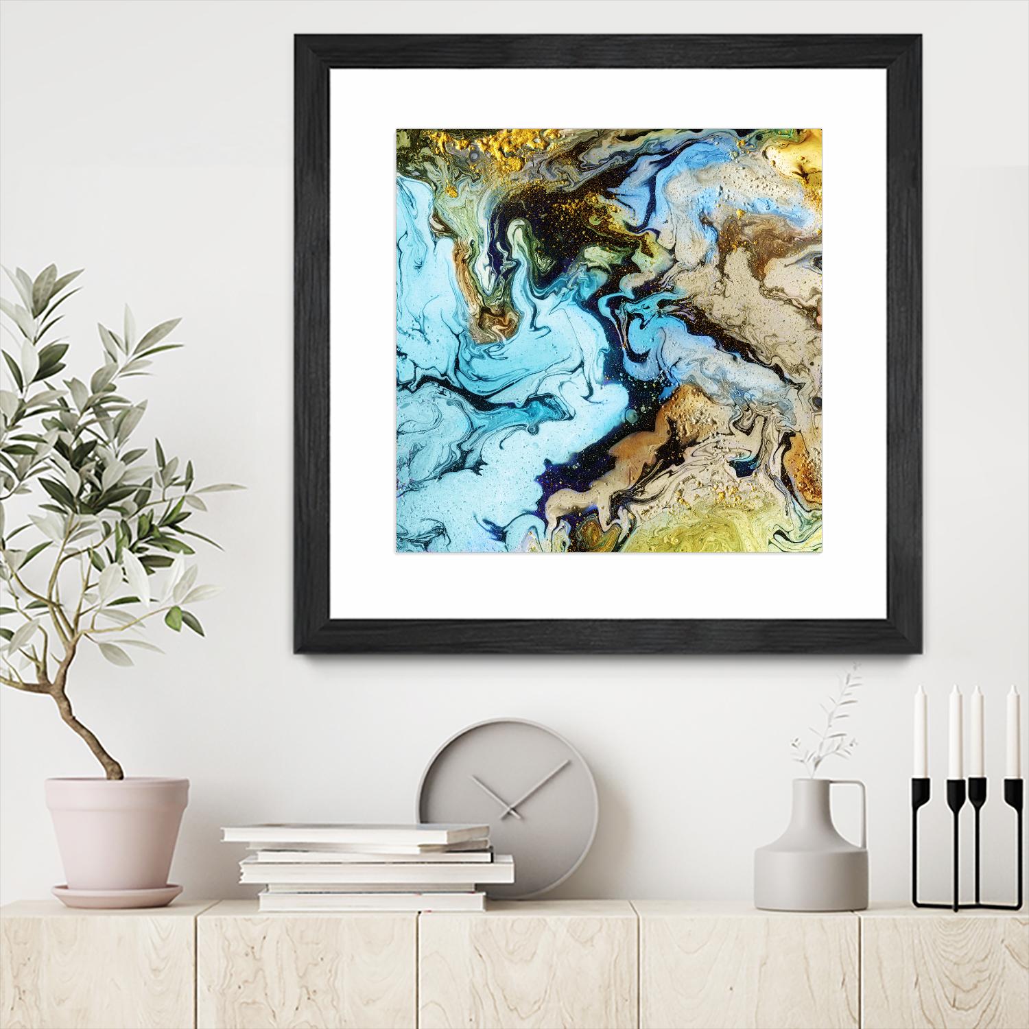 Marble I by Eva Watts on GIANT ART - yellow abstract