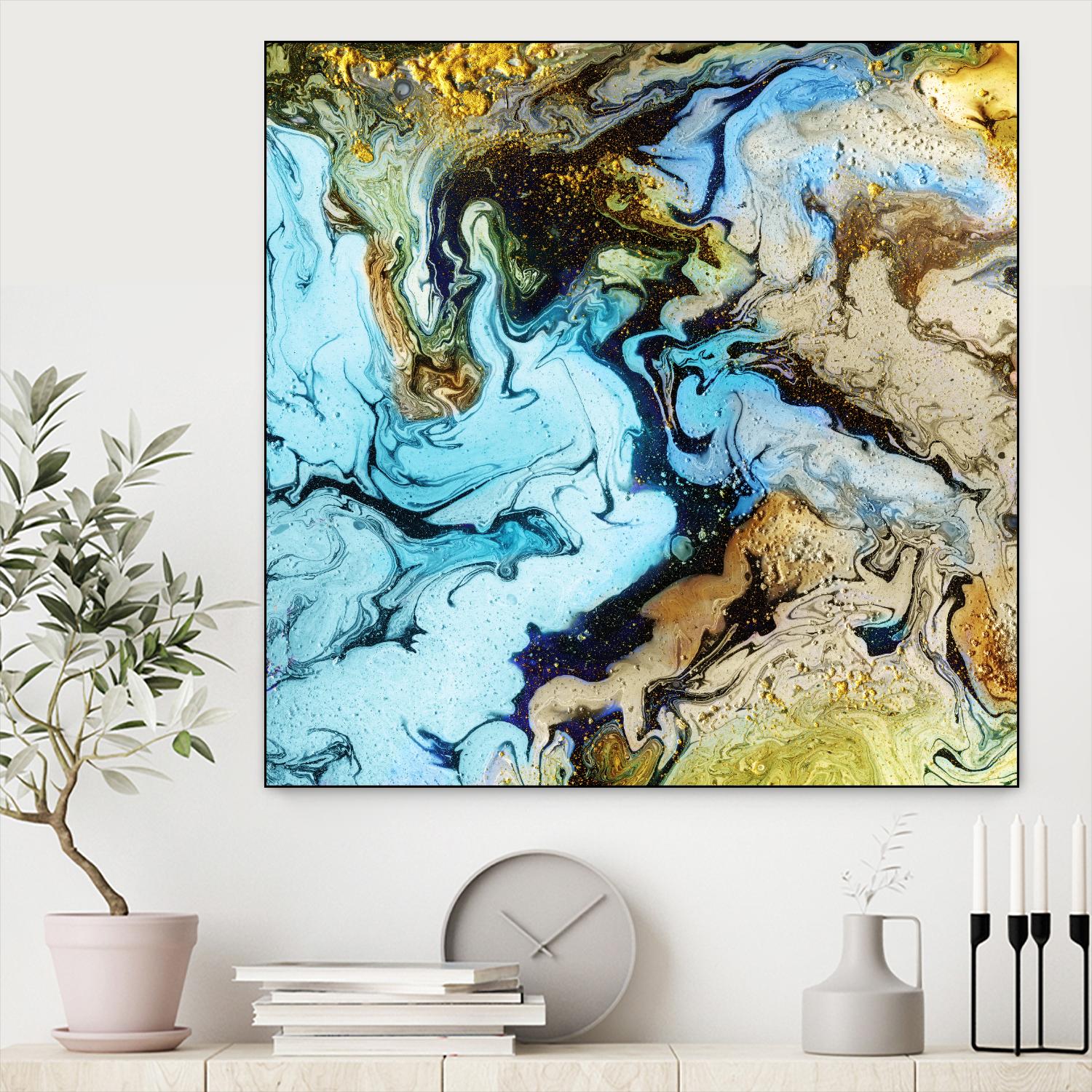 Marble I by Eva Watts on GIANT ART - yellow abstract