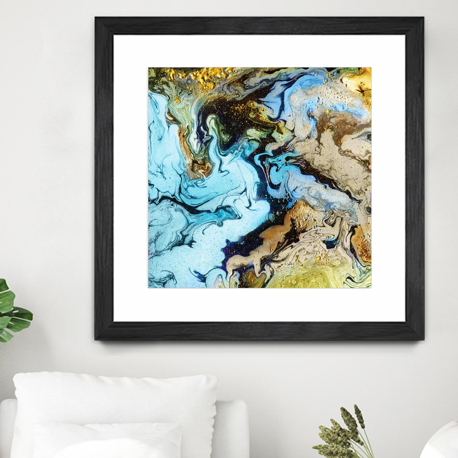 Marble I by Eva Watts on GIANT ART - yellow abstract