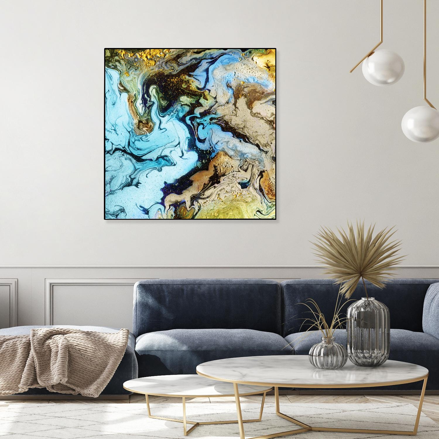 Marble I by Eva Watts on GIANT ART - yellow abstract