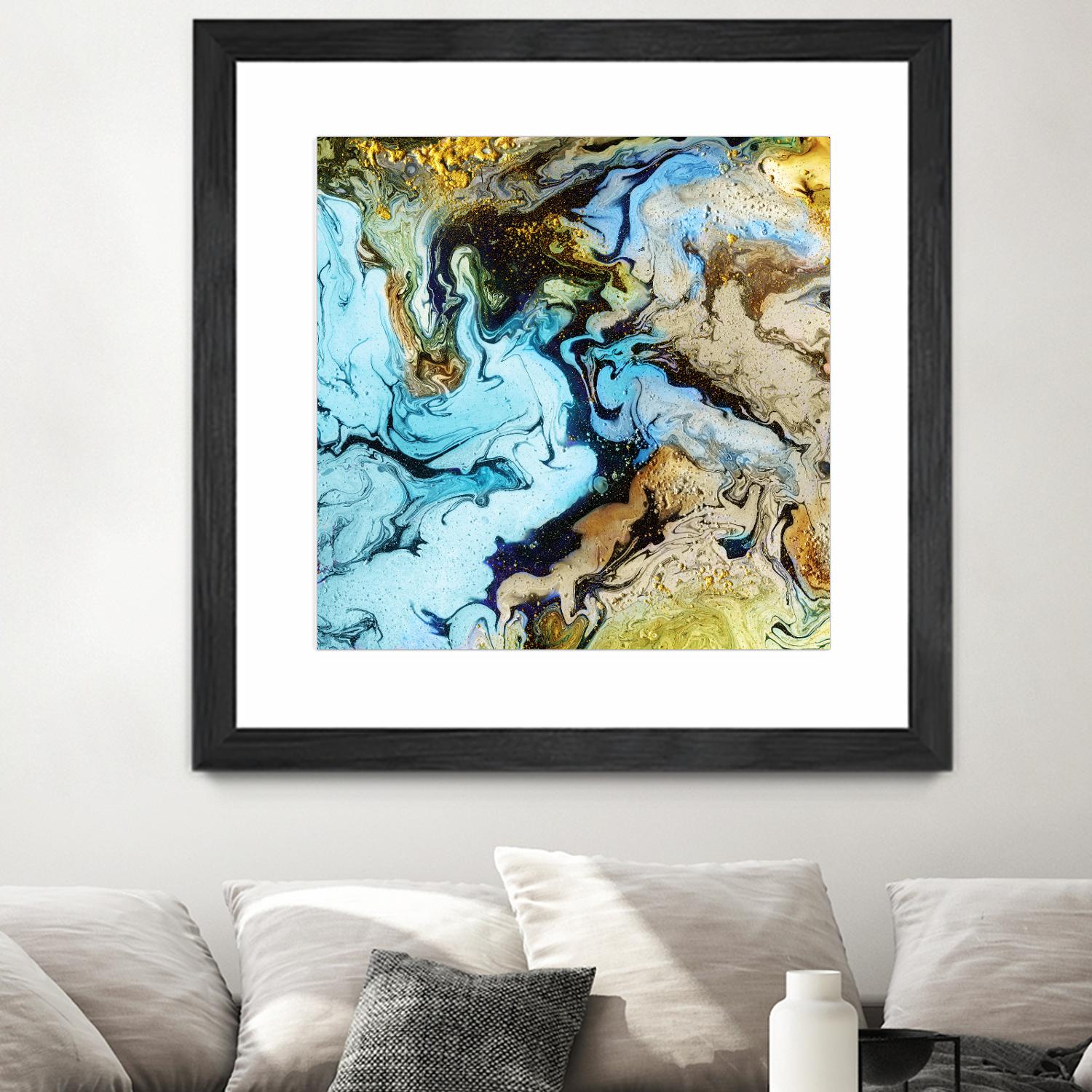 Marble I by Eva Watts on GIANT ART - yellow abstract