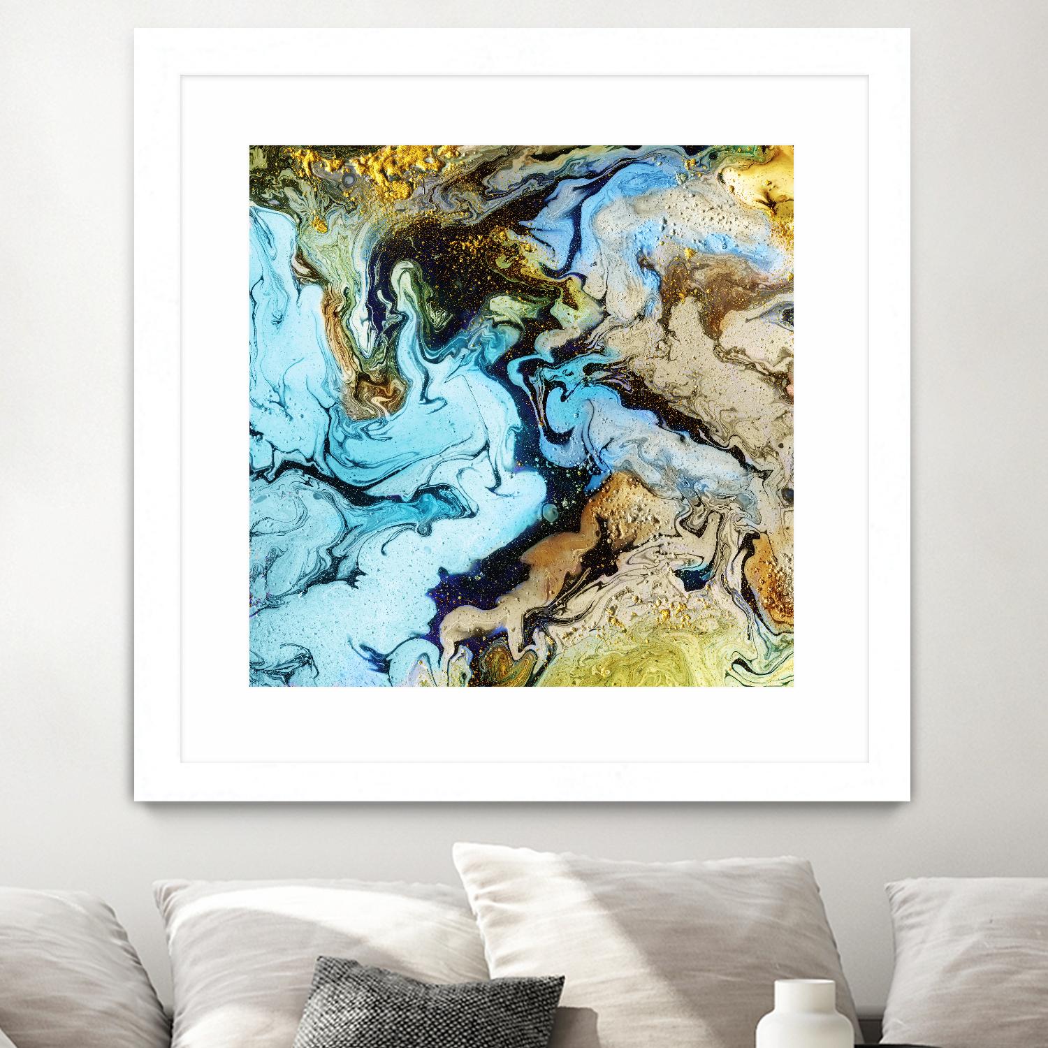 Marble I by Eva Watts on GIANT ART - yellow abstract