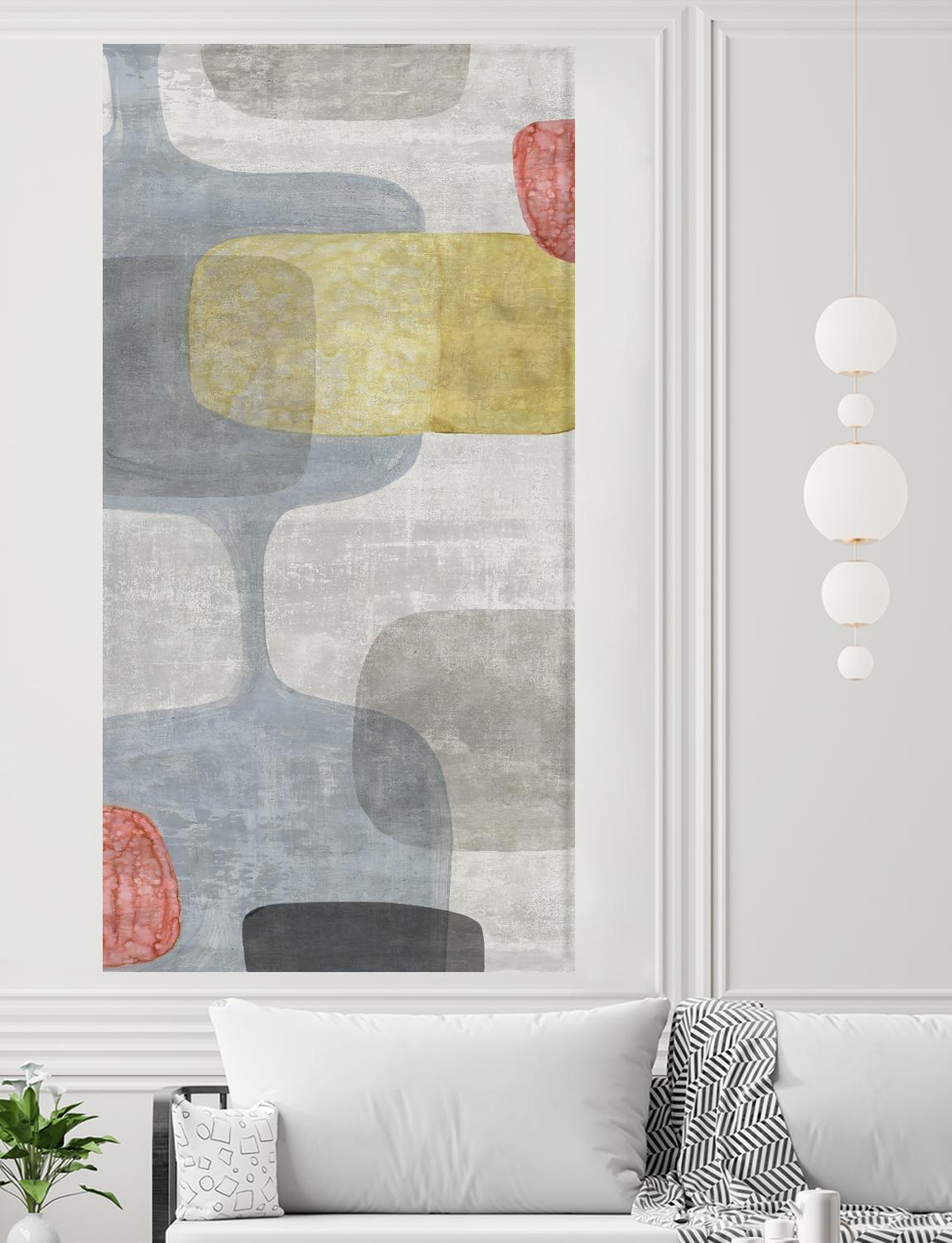 Mid Century Neutral I by Eva Watts on GIANT ART - grey abstract
