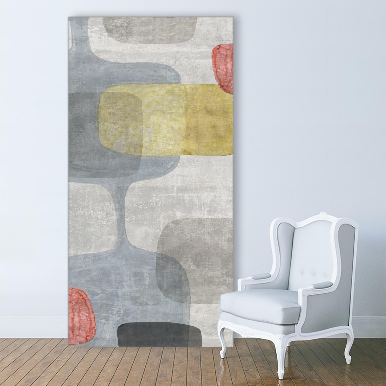 Mid Century Neutral I by Eva Watts on GIANT ART - grey abstract