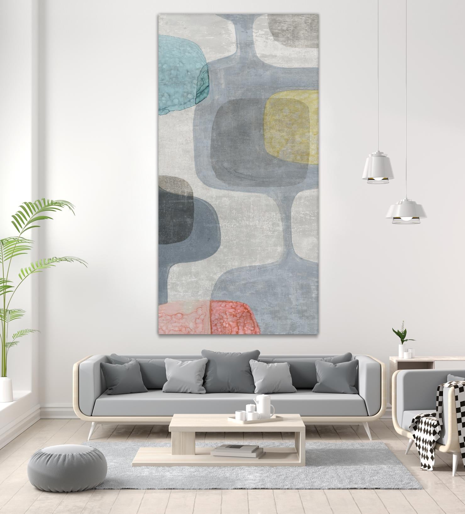 Mid Century Neutral II by Eva Watts on GIANT ART - white abstract